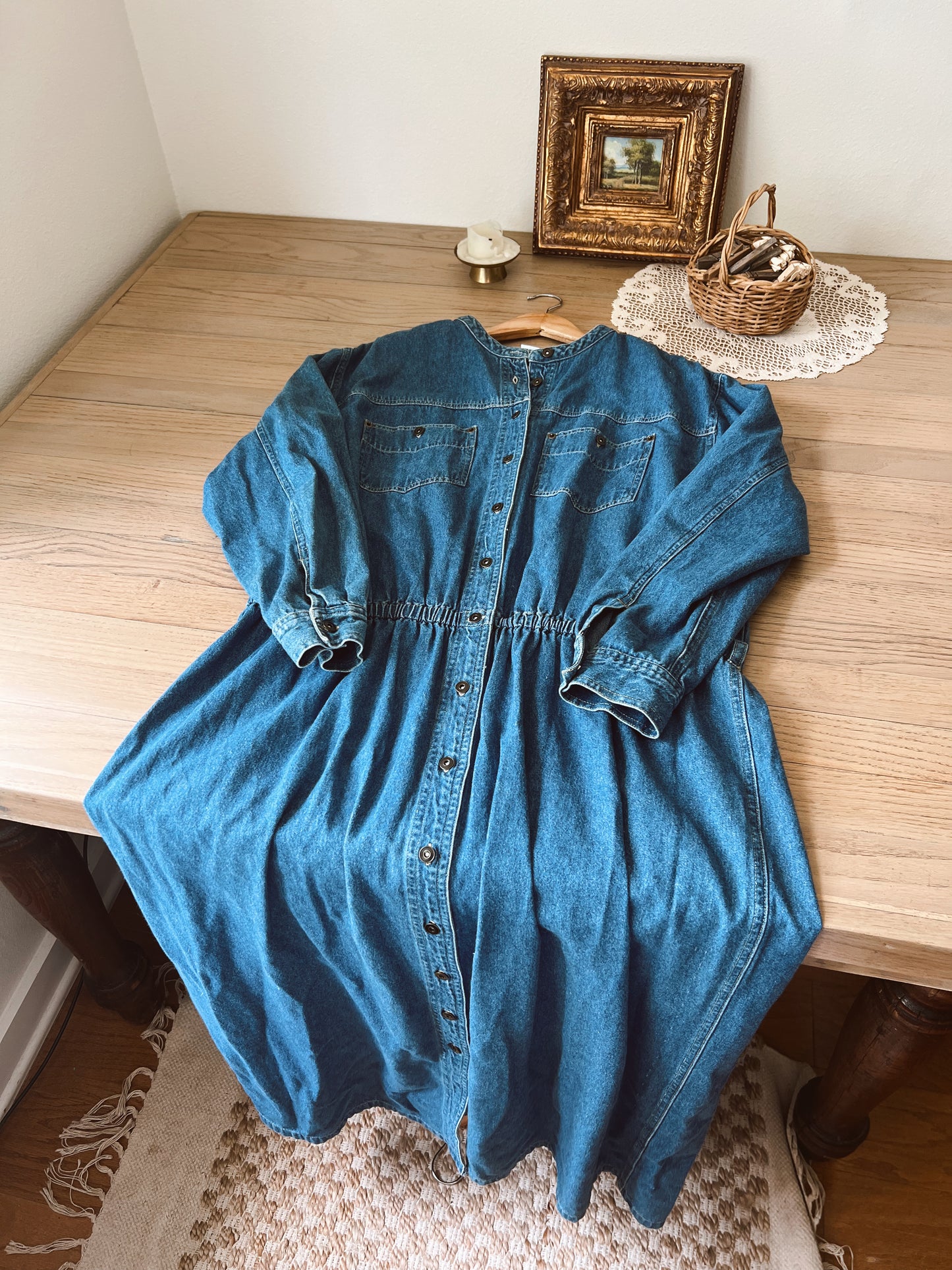 Vintage Denim Dress (XL)