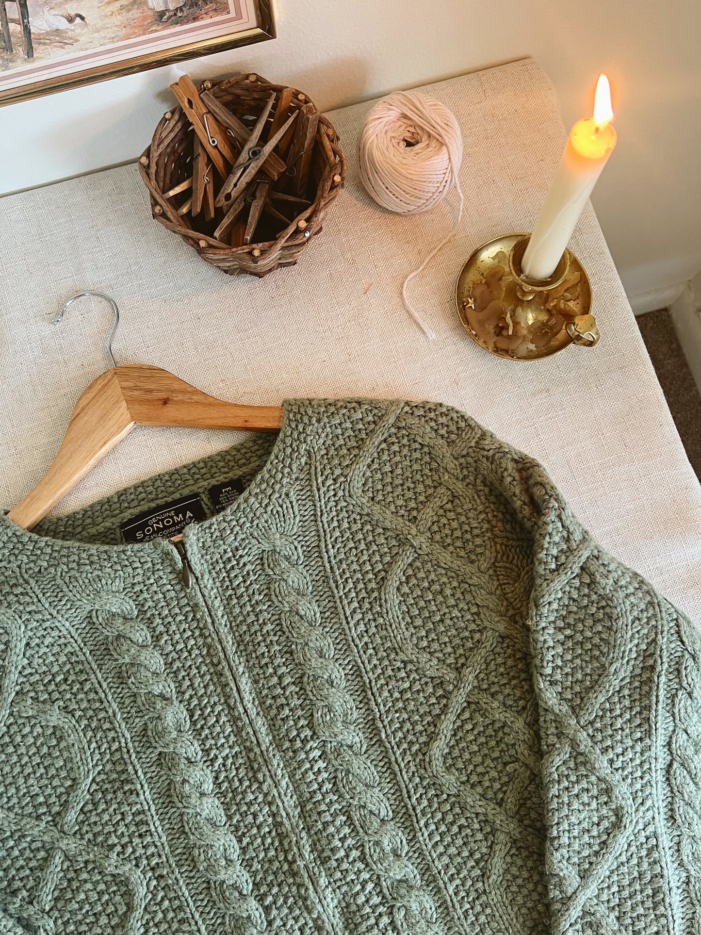 Vintage Zip Up Sweater (M)
