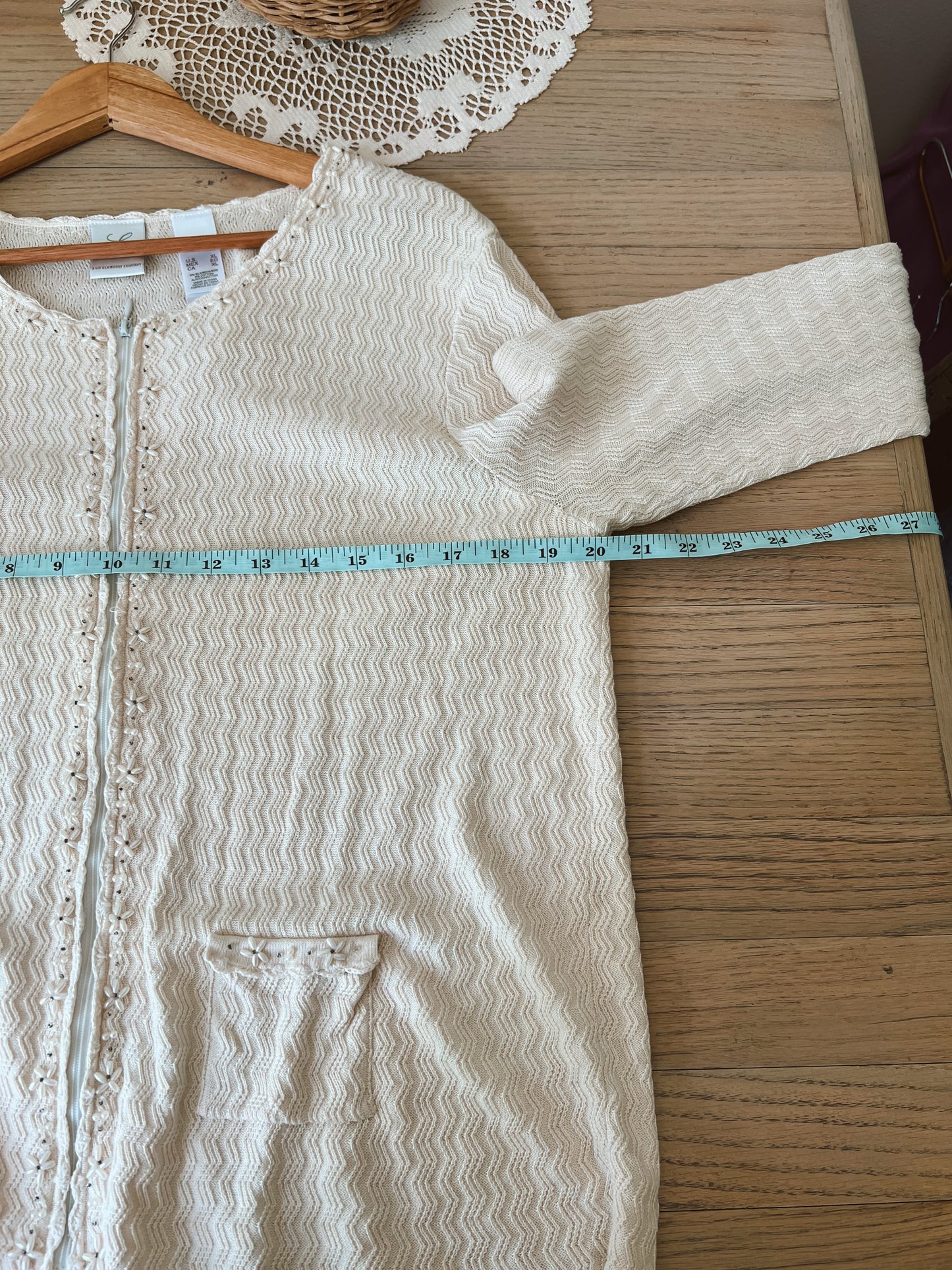 Dainty Silk Tank & Cardigan (XL)