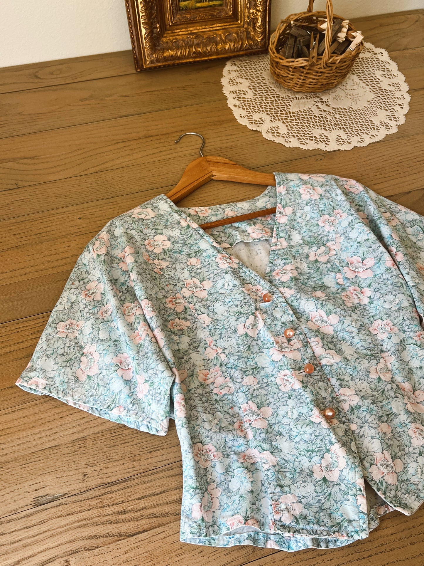 Handmade Floral Blouse (S)