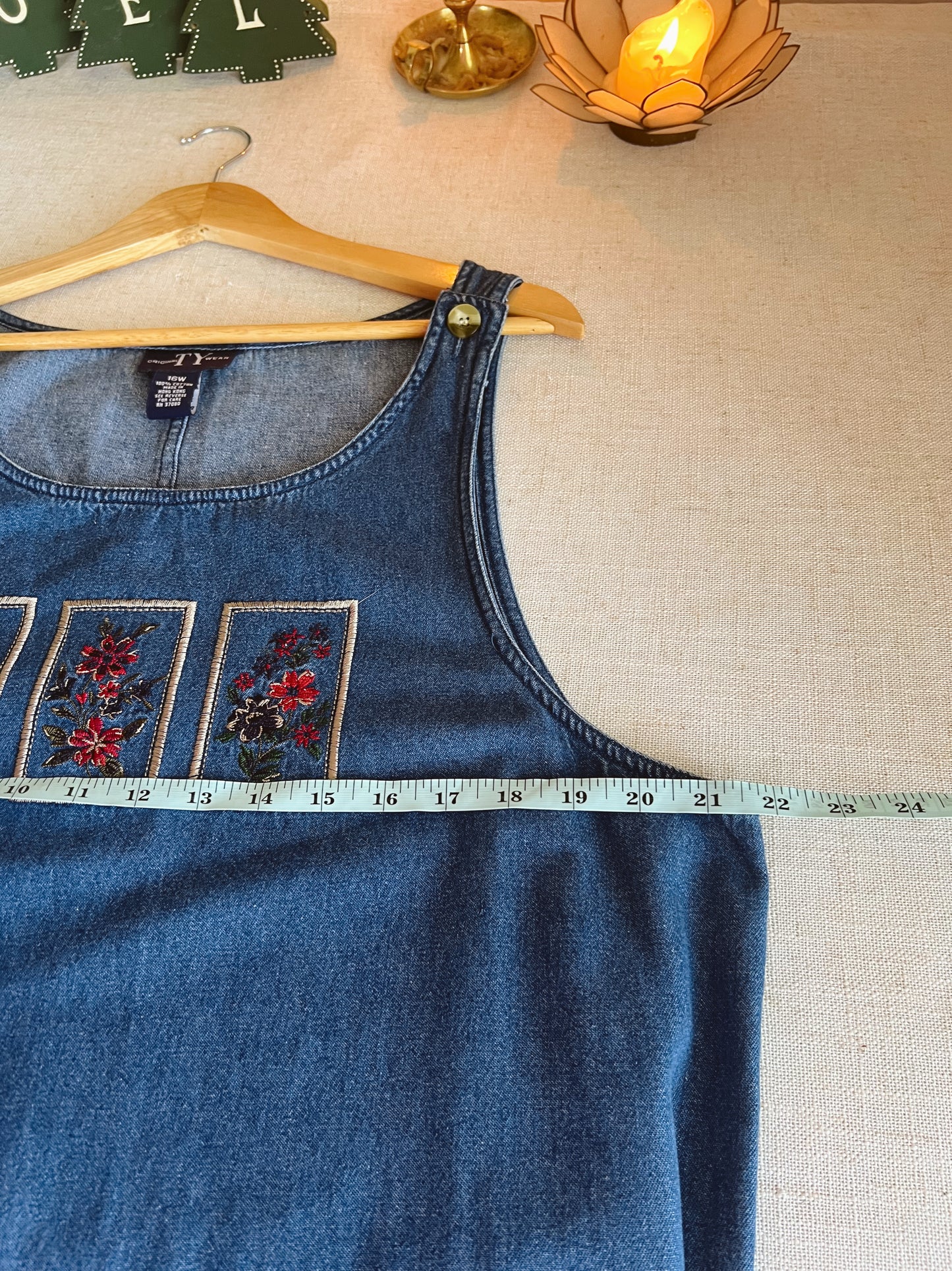 Vtg Denim Dress (XL)