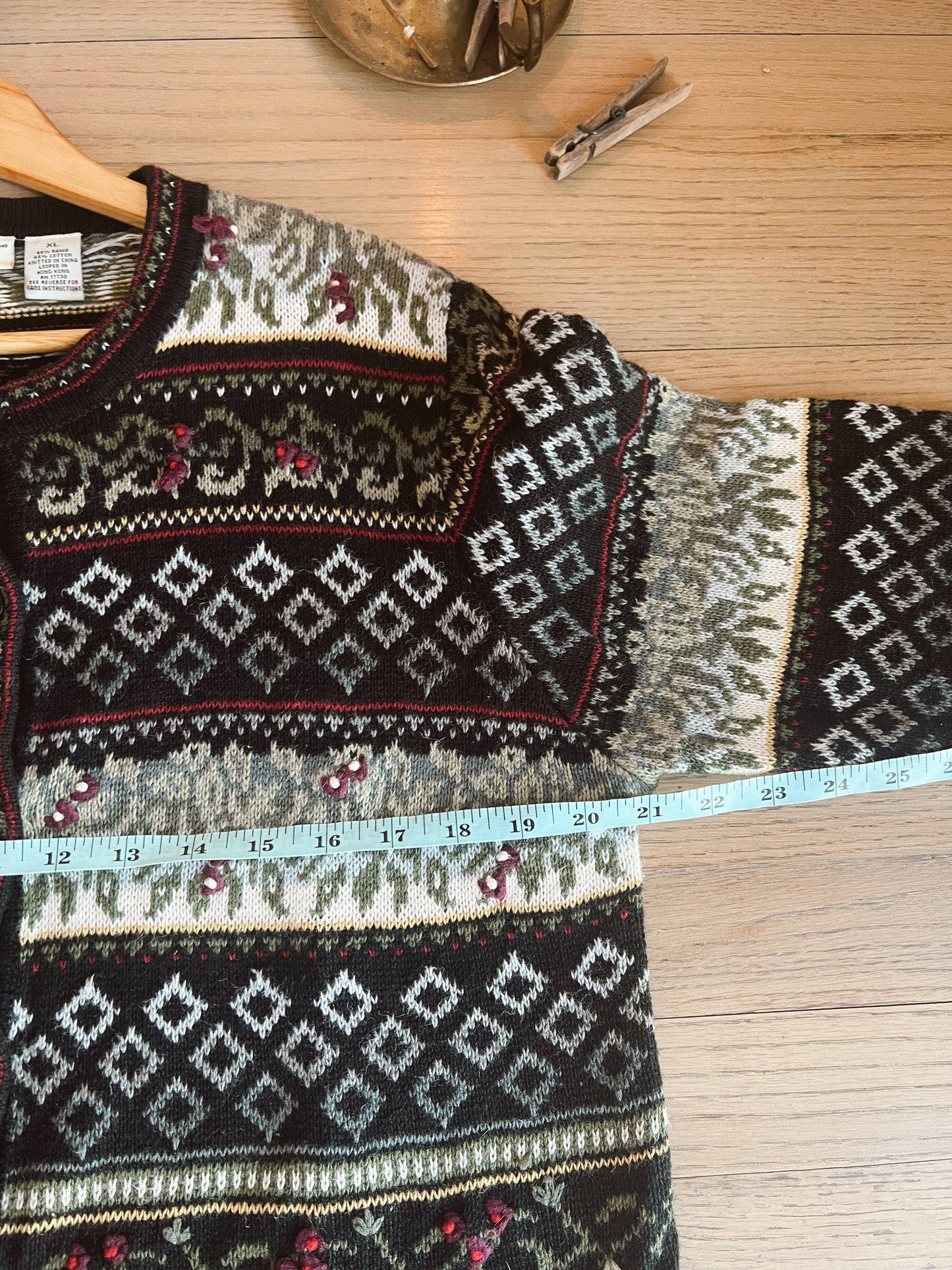 Vintage Knit Cardigan (XL)
