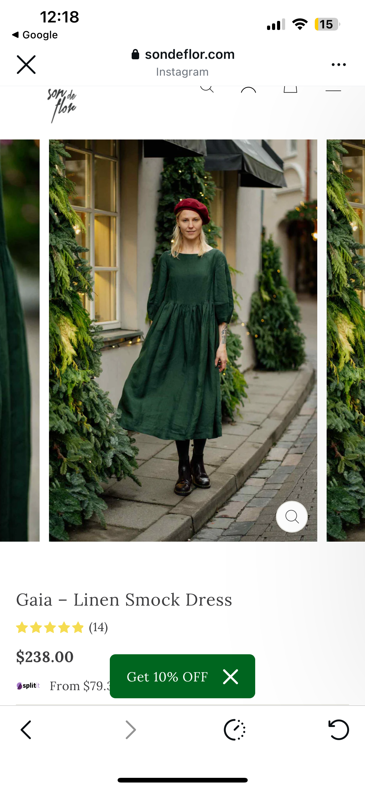 Son de Flor Smock Dress(2x/3x)