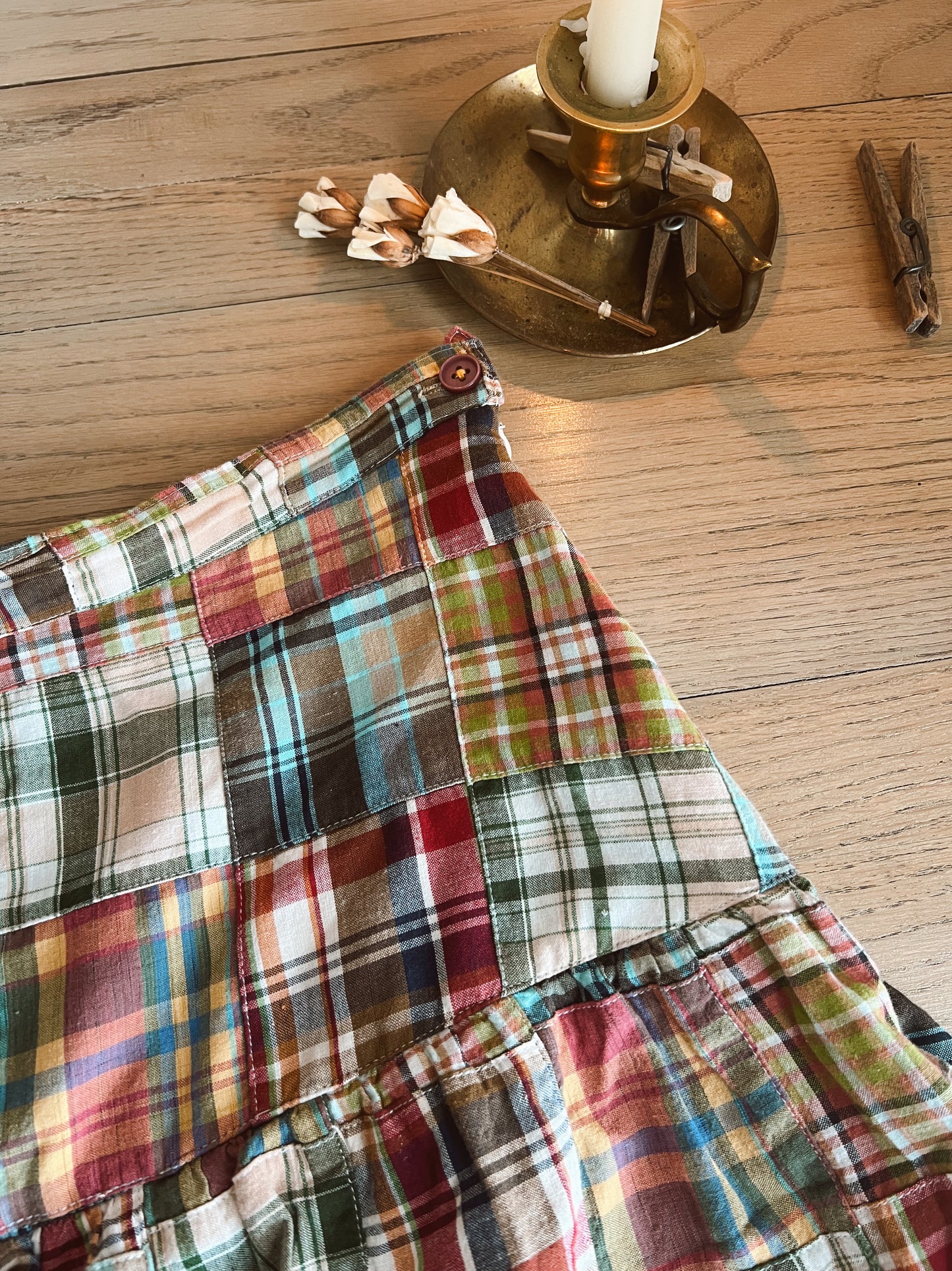 Cotton Patchwork Skirt (30”W)
