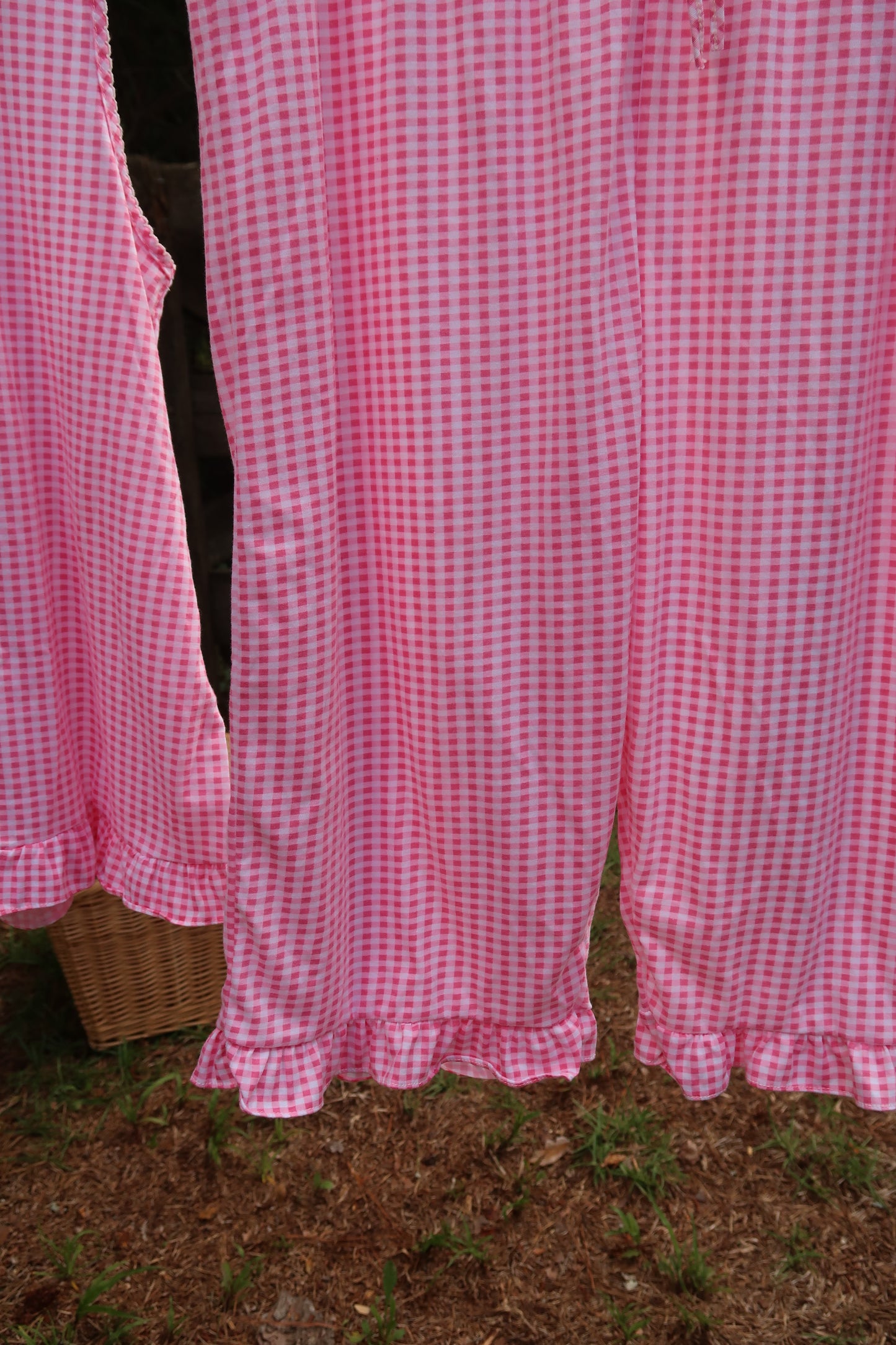 Vintage Gingham PJ Set (L)