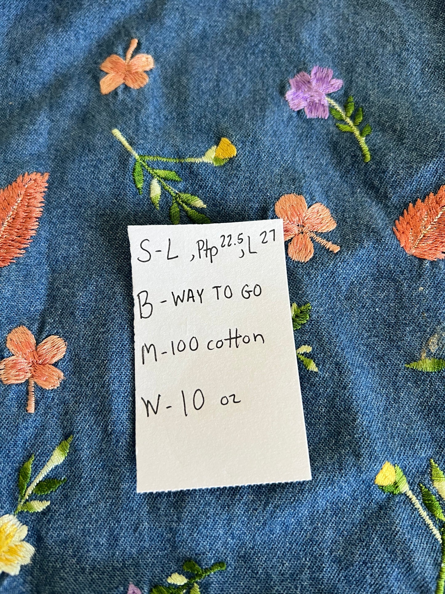 Vtg Denim Button Up (L)