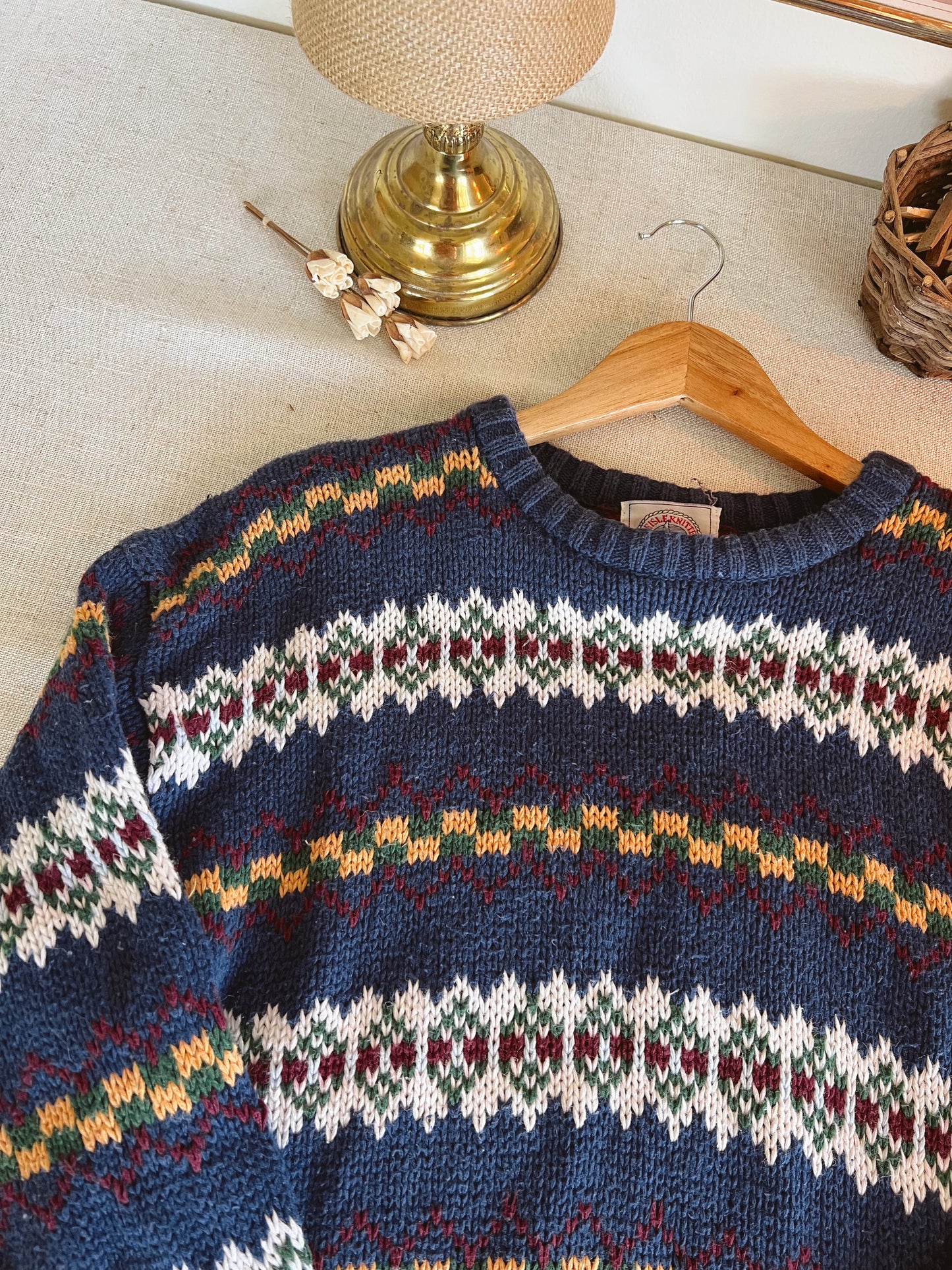 Vintage Grandpa Sweater (L)