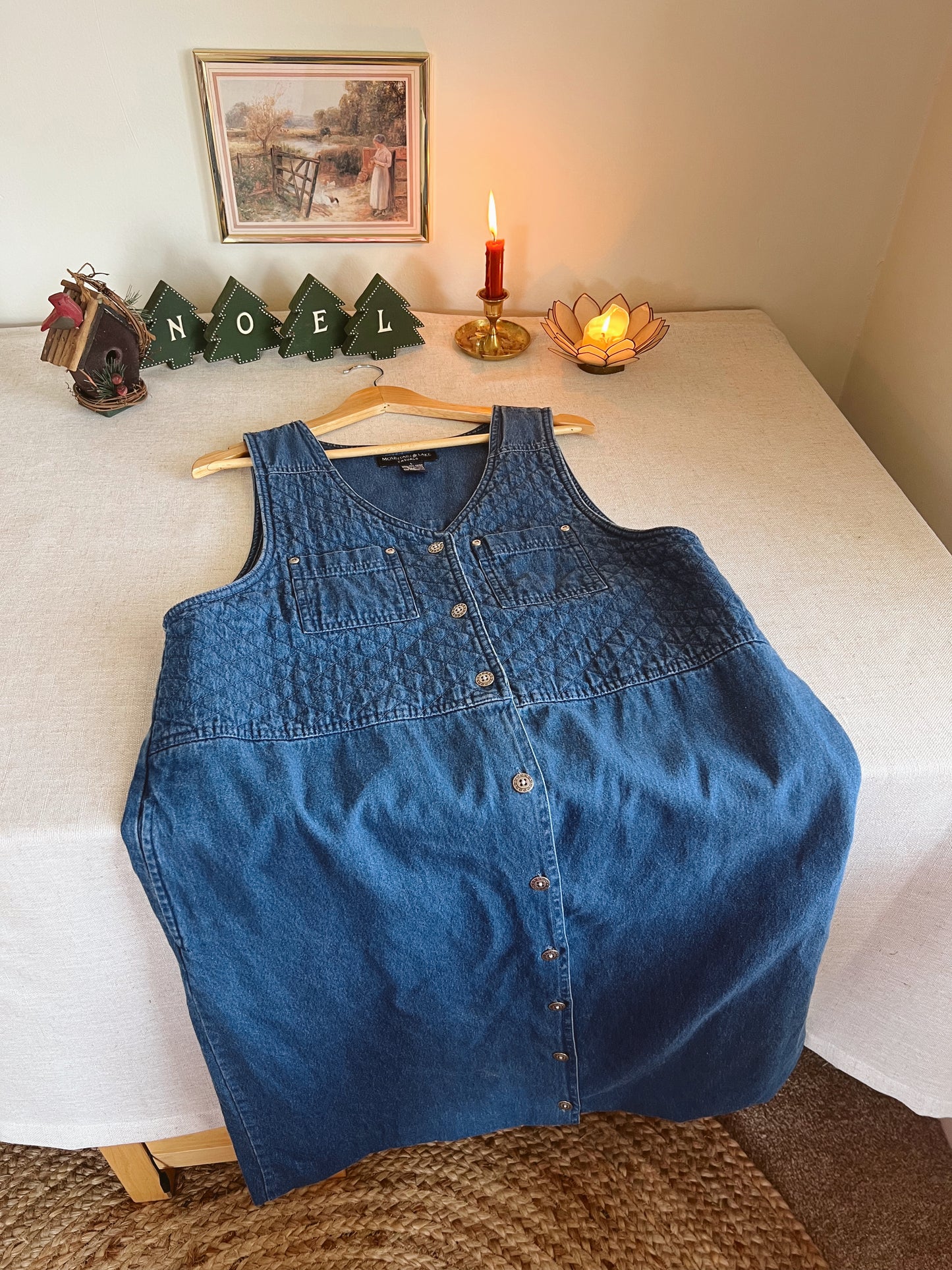 Vintage Denim Dress (L)