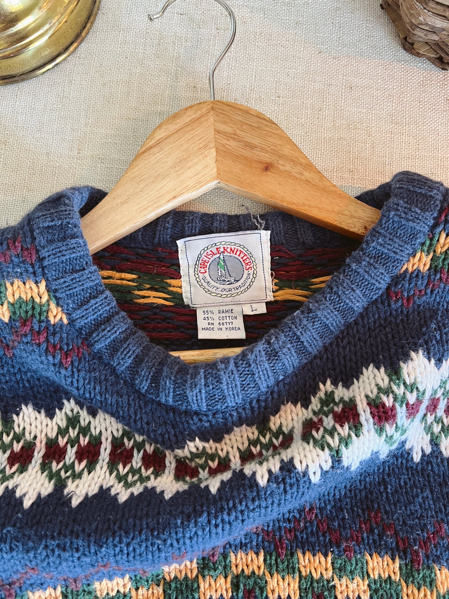 Vintage Grandpa Sweater (L)