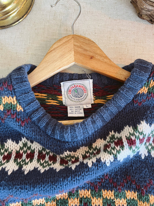 Vintage Grandpa Sweater (L)