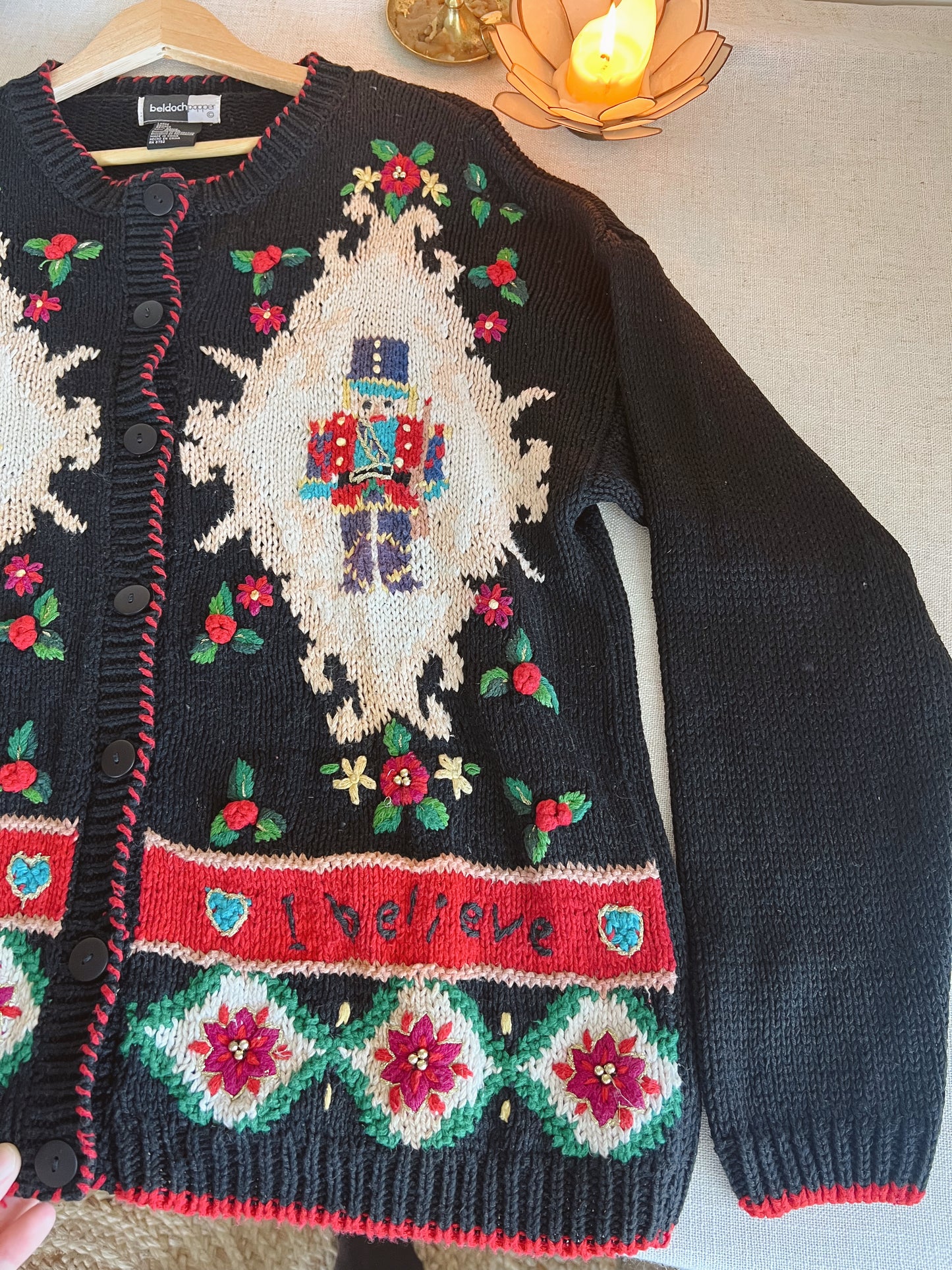 Vtg Christmas Sweater (L)