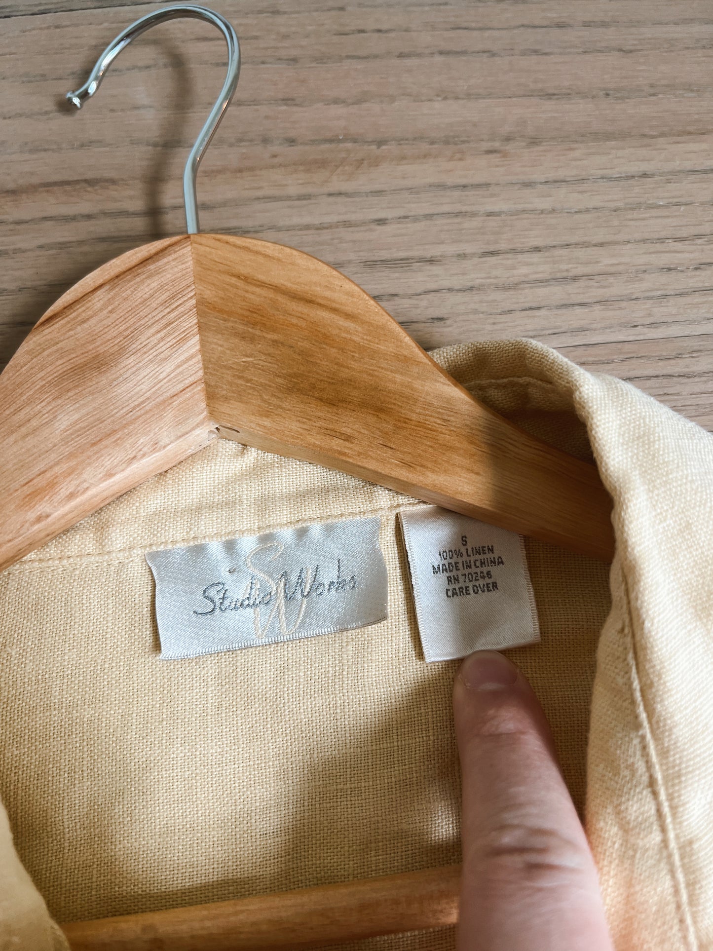 Butter Yellow Linen Blouse (S)