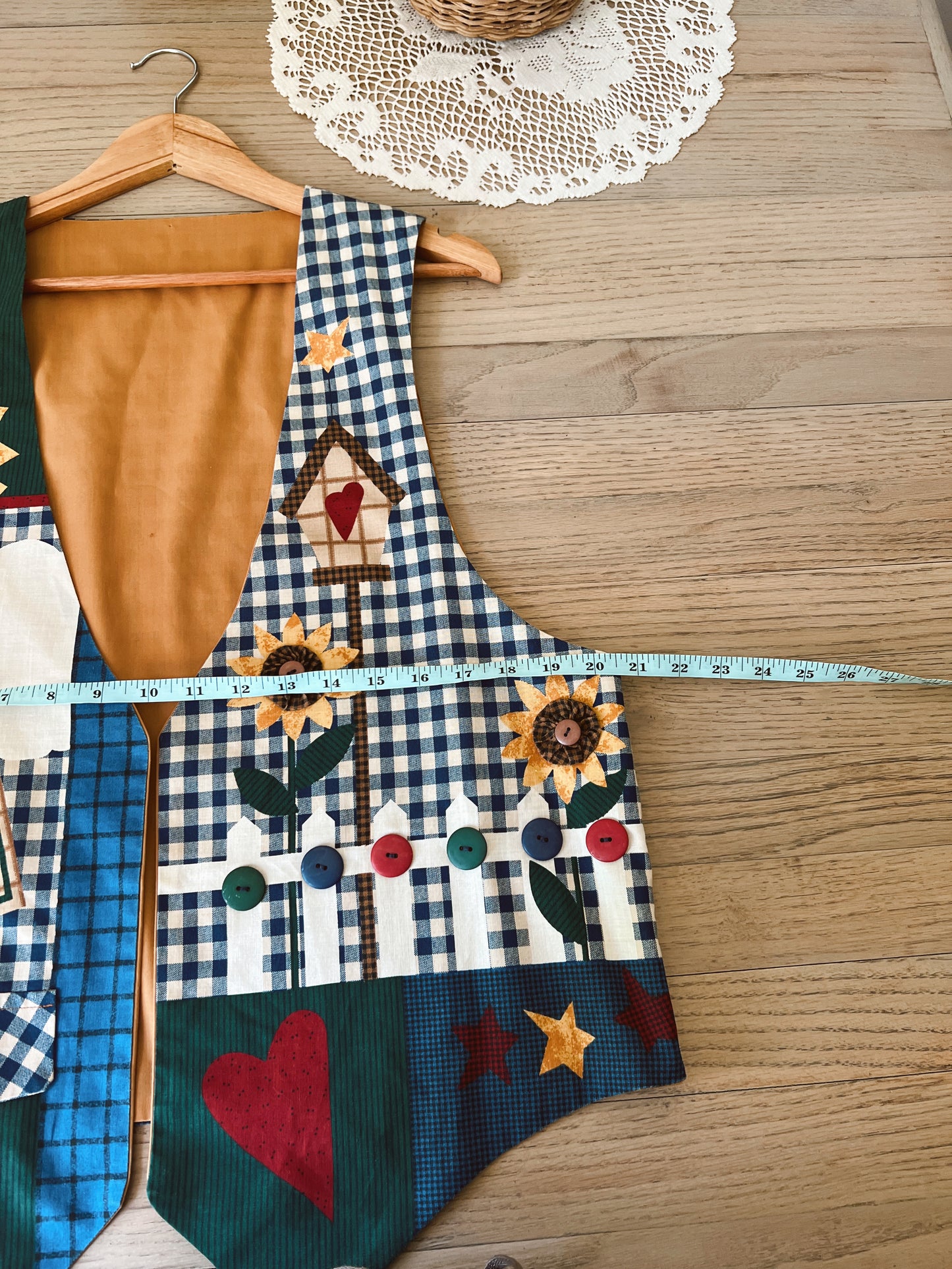 Vintage Sunflower Vest (L)