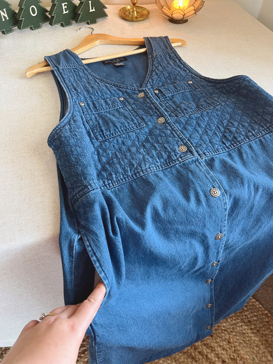 Vintage Denim Dress (L)