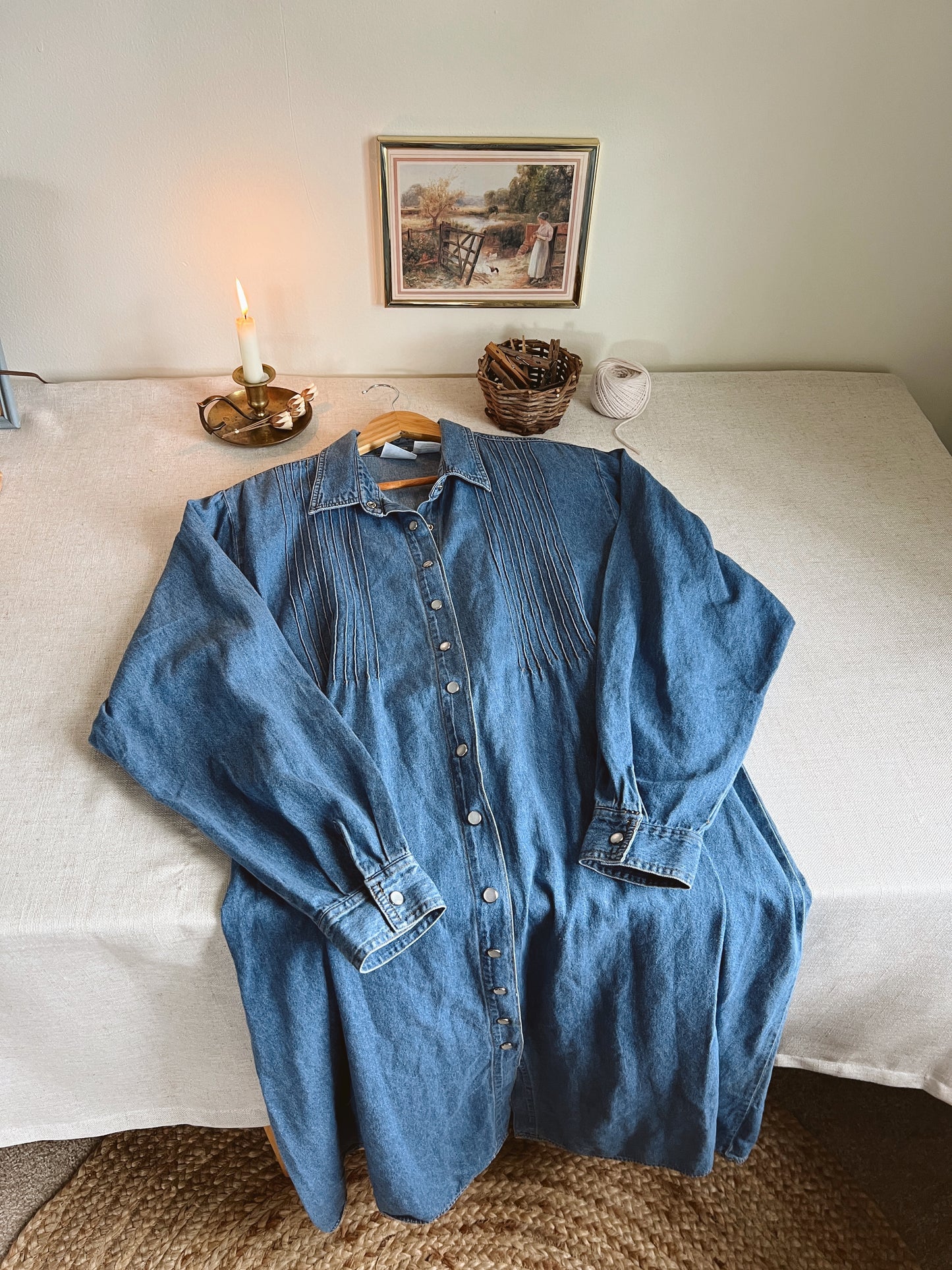 Vintage Denim Dress (XL)