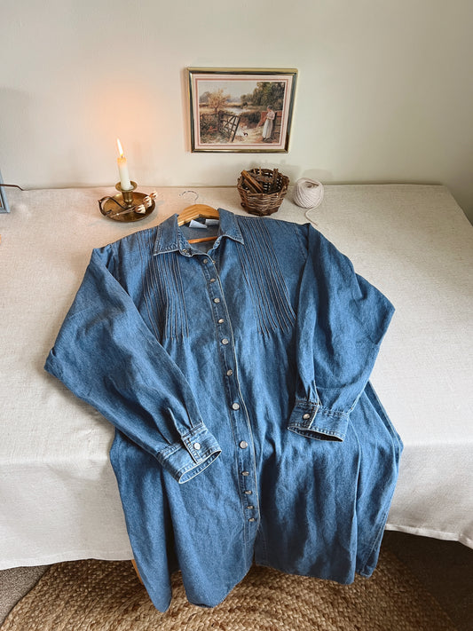 Vintage Denim Dress (XL)