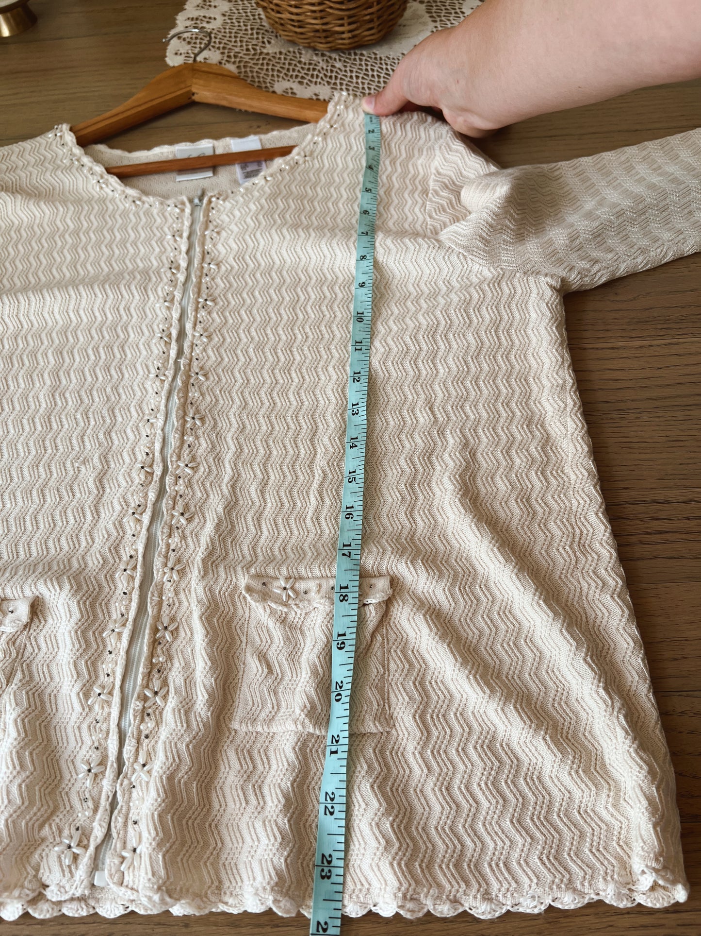 Dainty Silk Tank & Cardigan (XL)