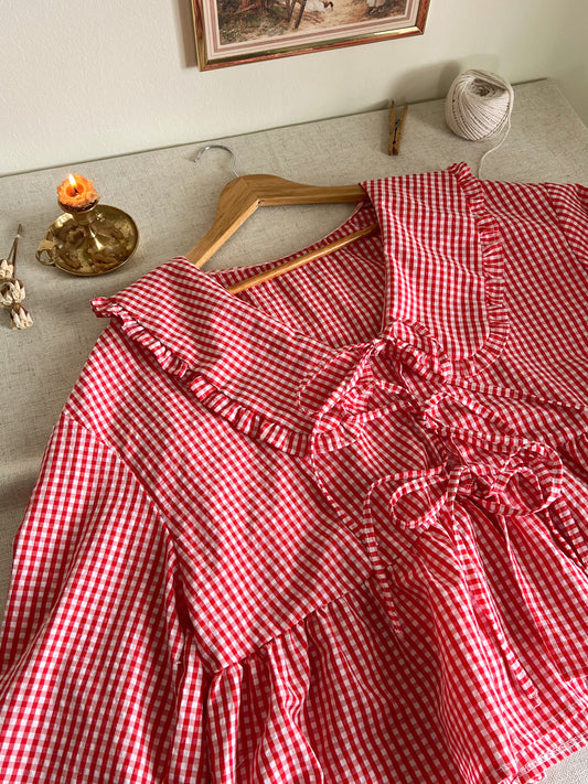 Adorable Gingham Blouse (XL)