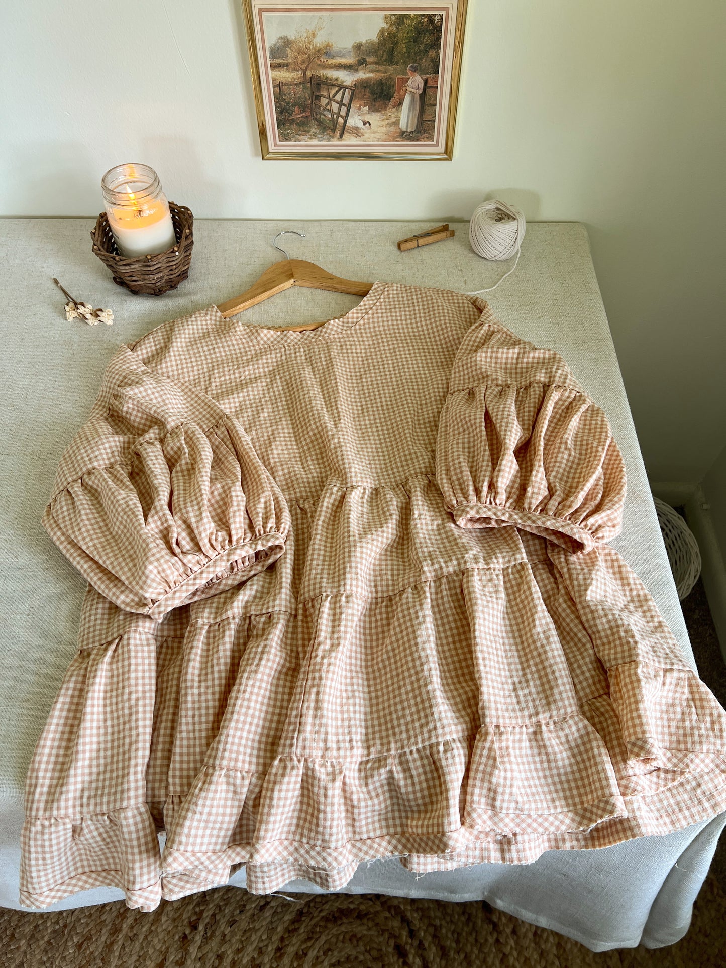 Adorable Gingham Blouse (L)