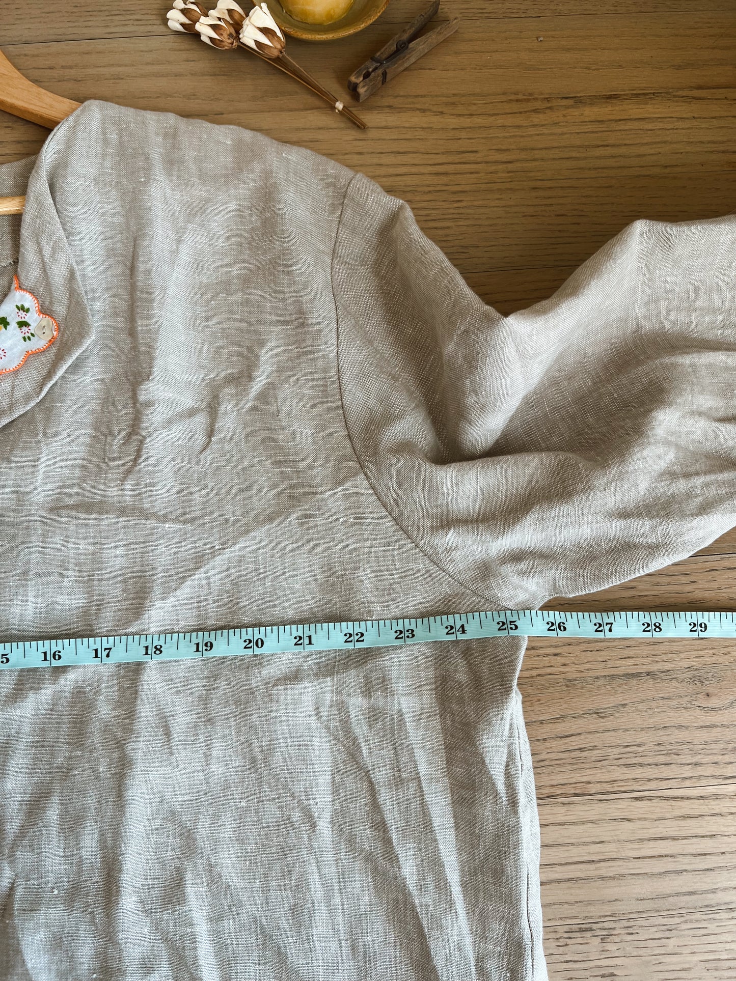 Gorgeous Upcycled Linen Blouse (XL)