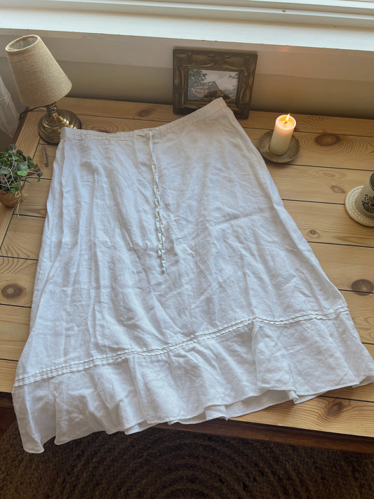 White Linen Skirt (2X)