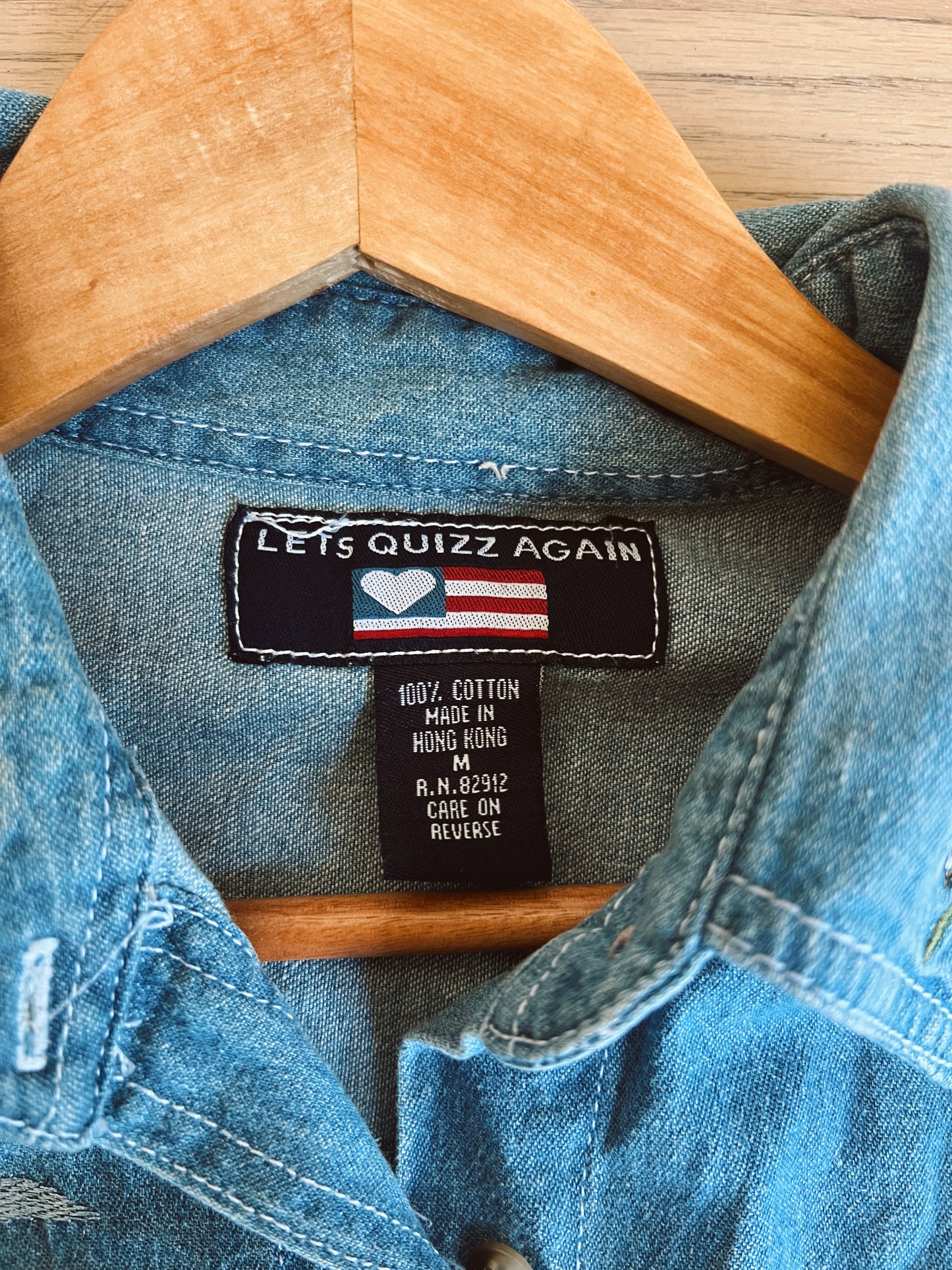 Precious Noah’s Ark Denim Button Up (M)