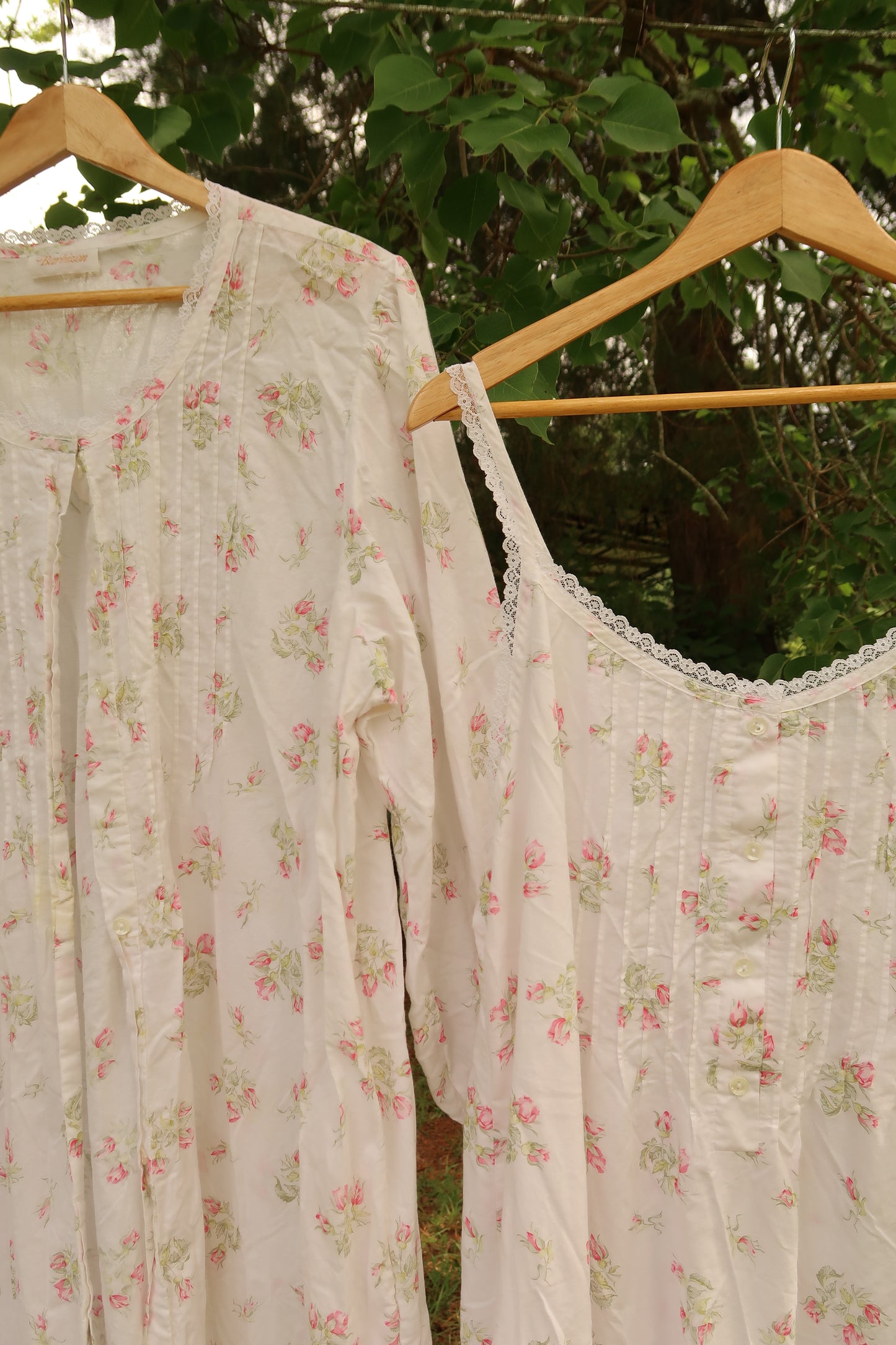 Vintage Floral Nightgown Set (1X/2X)