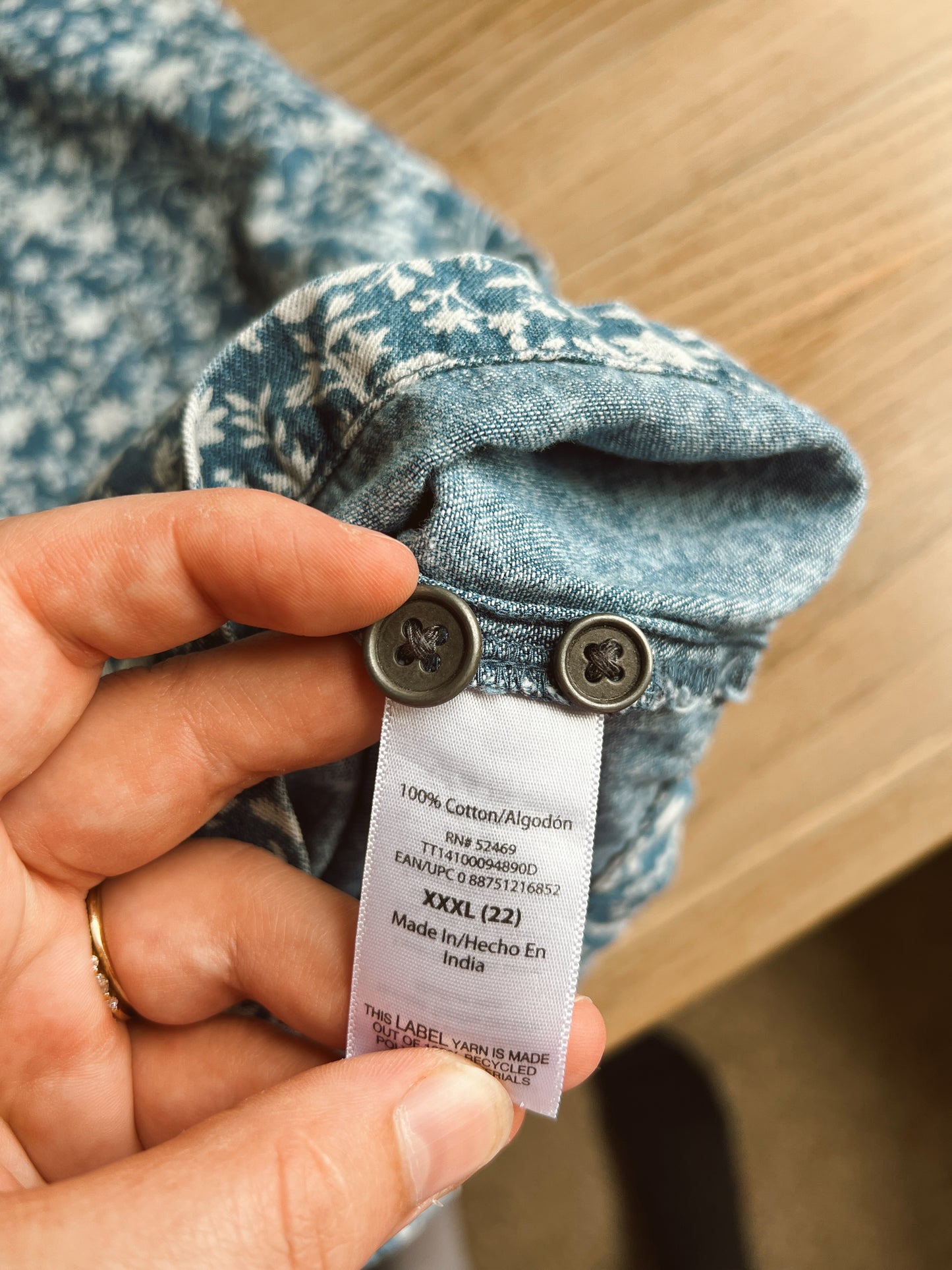 Floral Denim Dress (3XL)