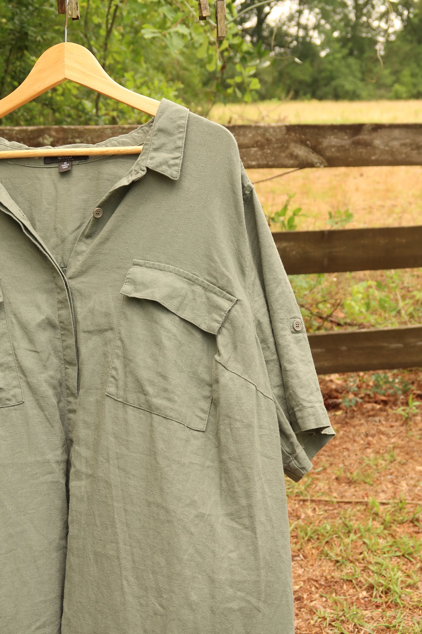 Linen Blend Dress (3X)