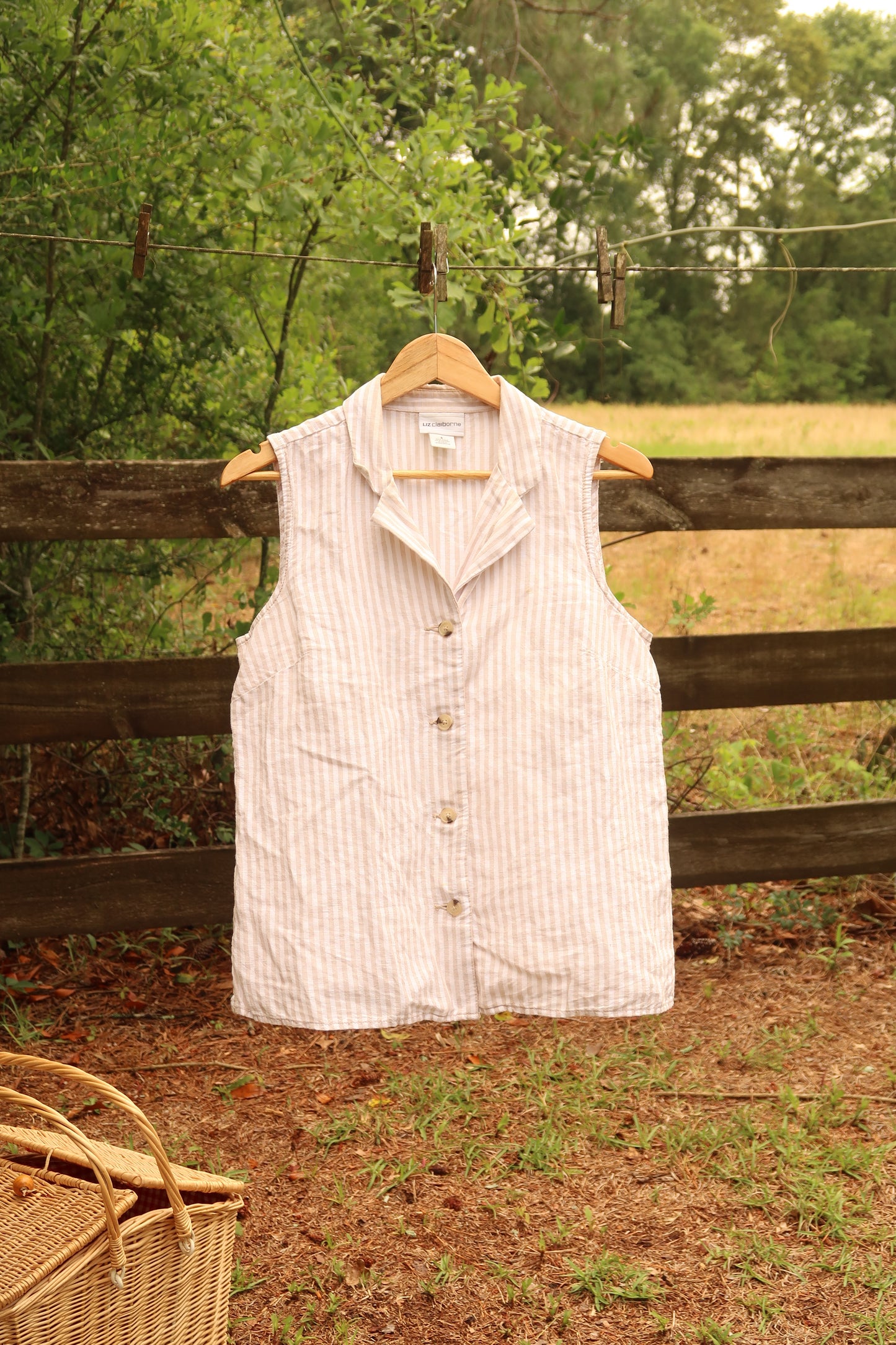 Liz Claiborne Linen Tank (S)