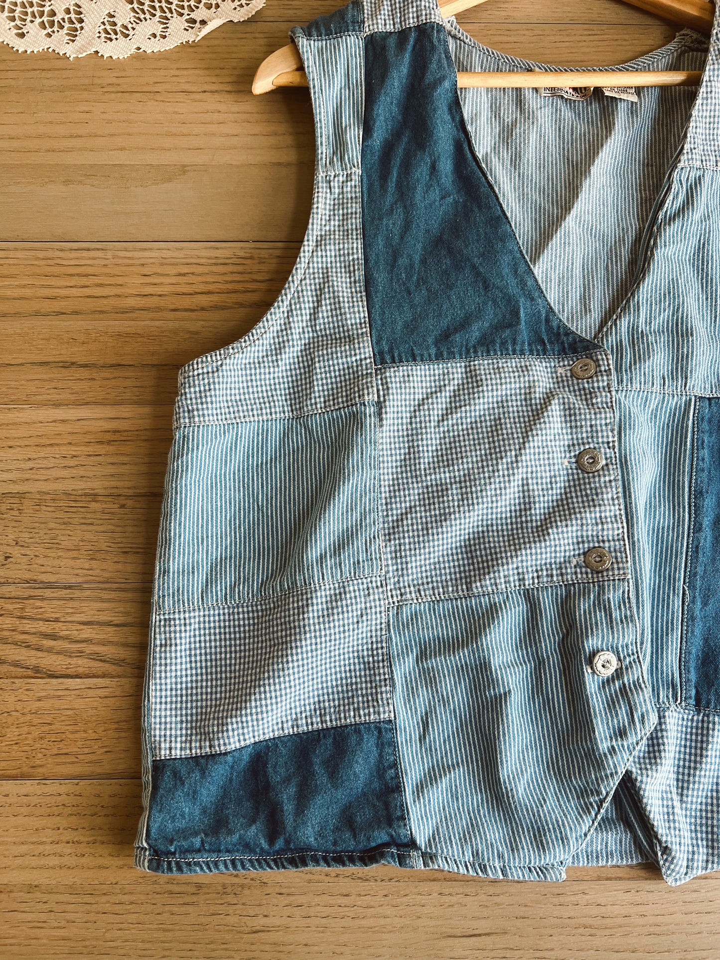 Vintage Patchwork Denim Vest (14/16)