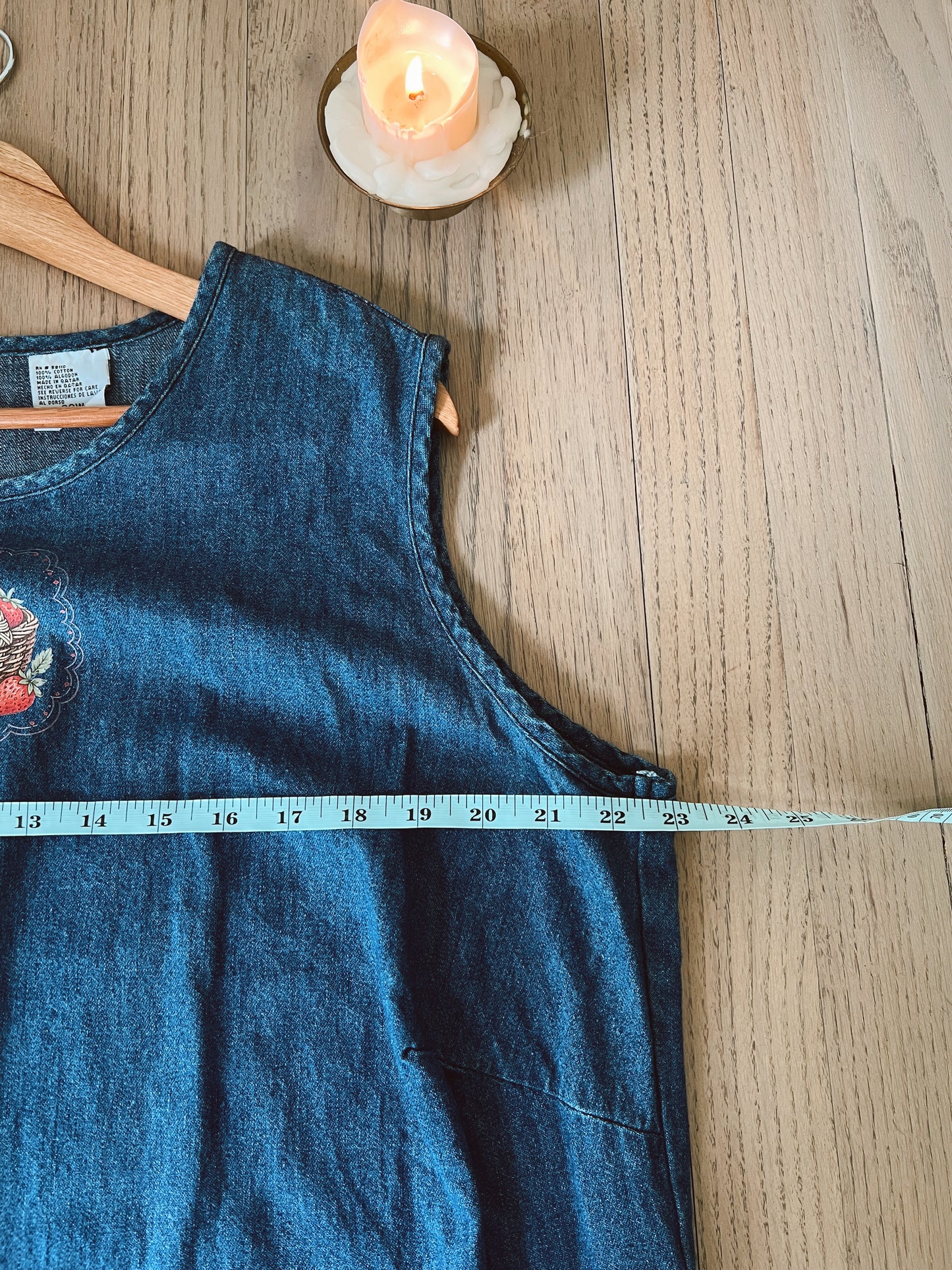 Vintage Denim Strawberry Dress (20W)