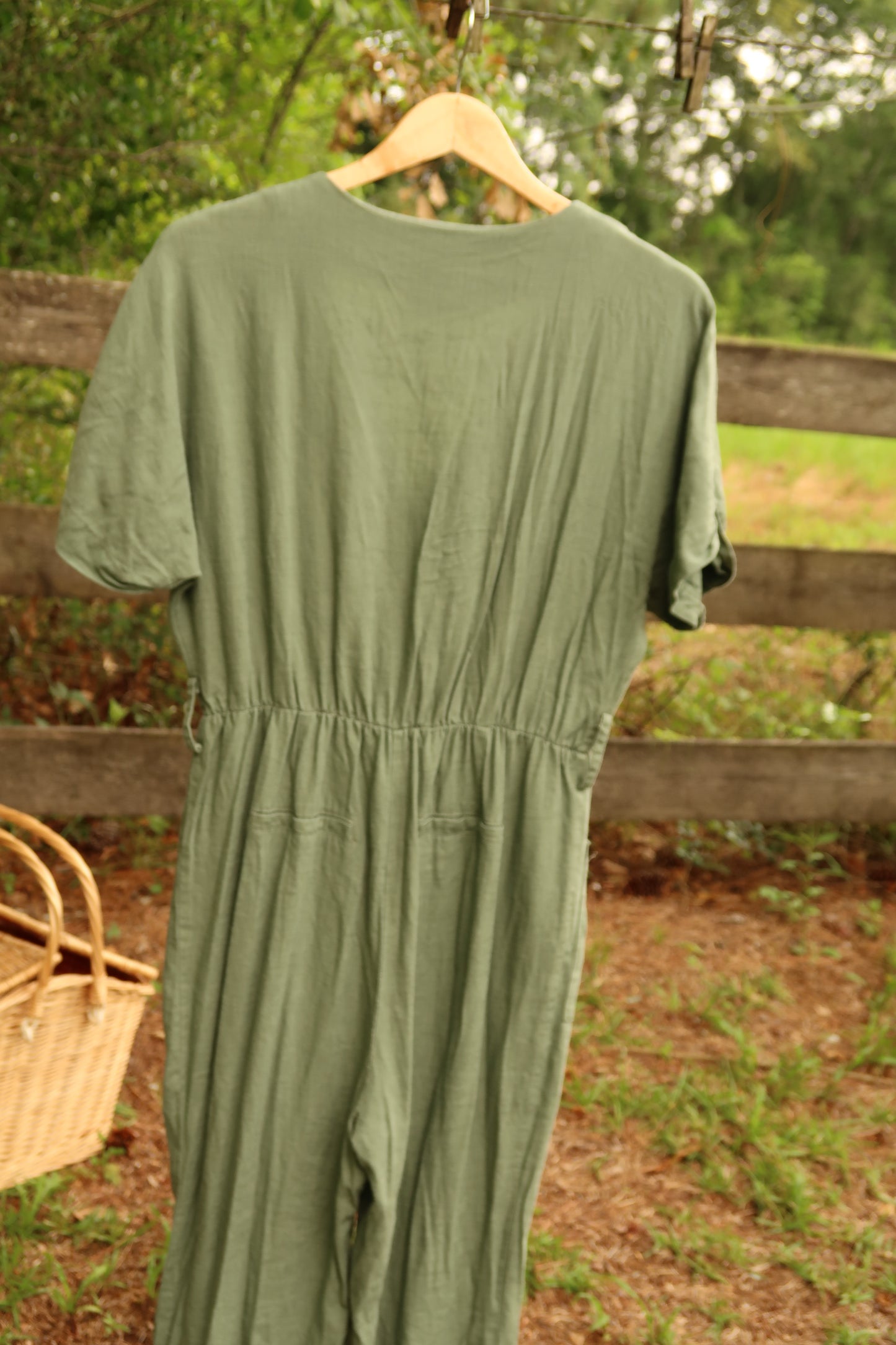 Linen Blend Romper (S)