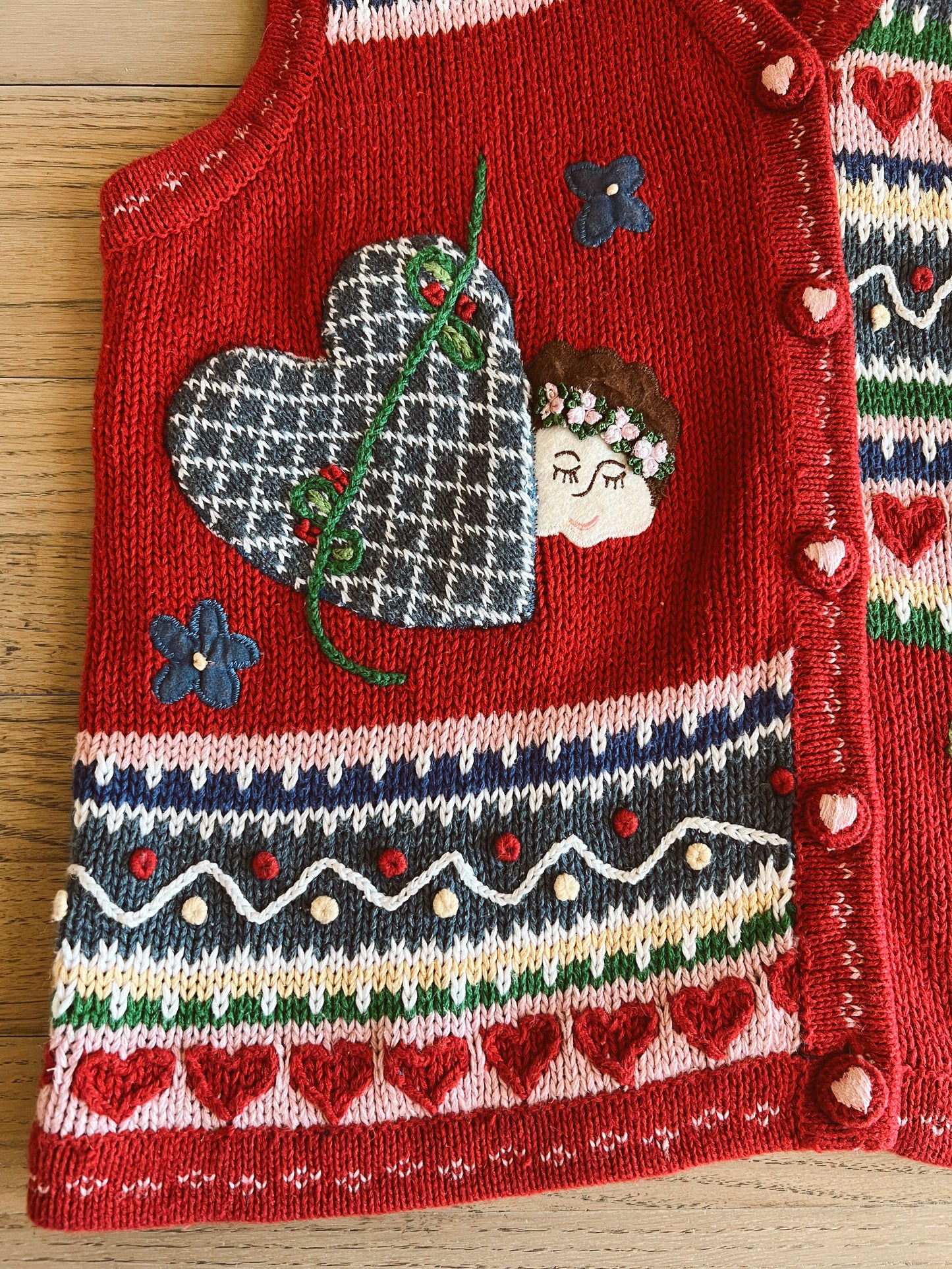 Vintage Valentines Vest (L)
