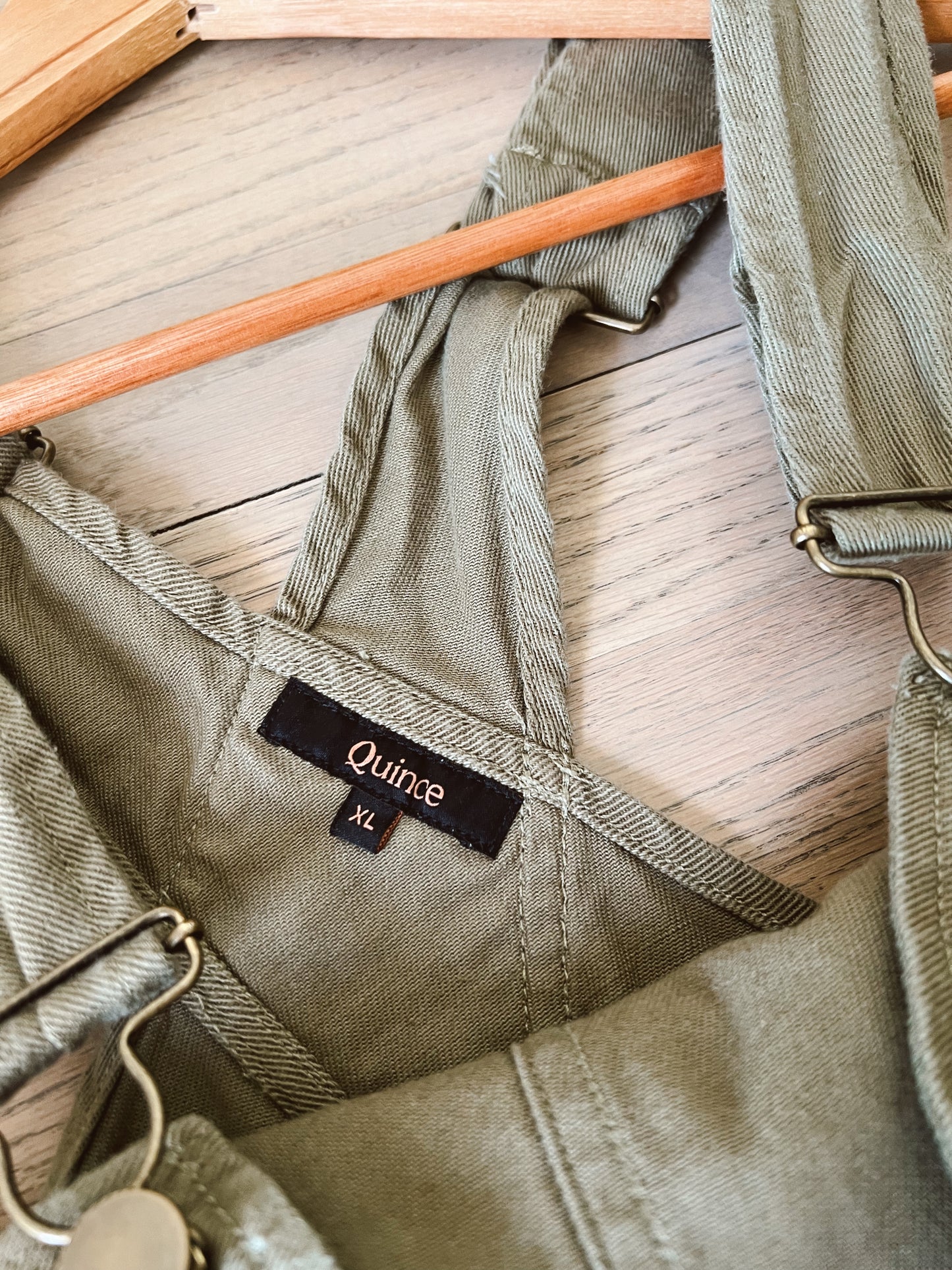 Sage Green Denim Overalls (XL)