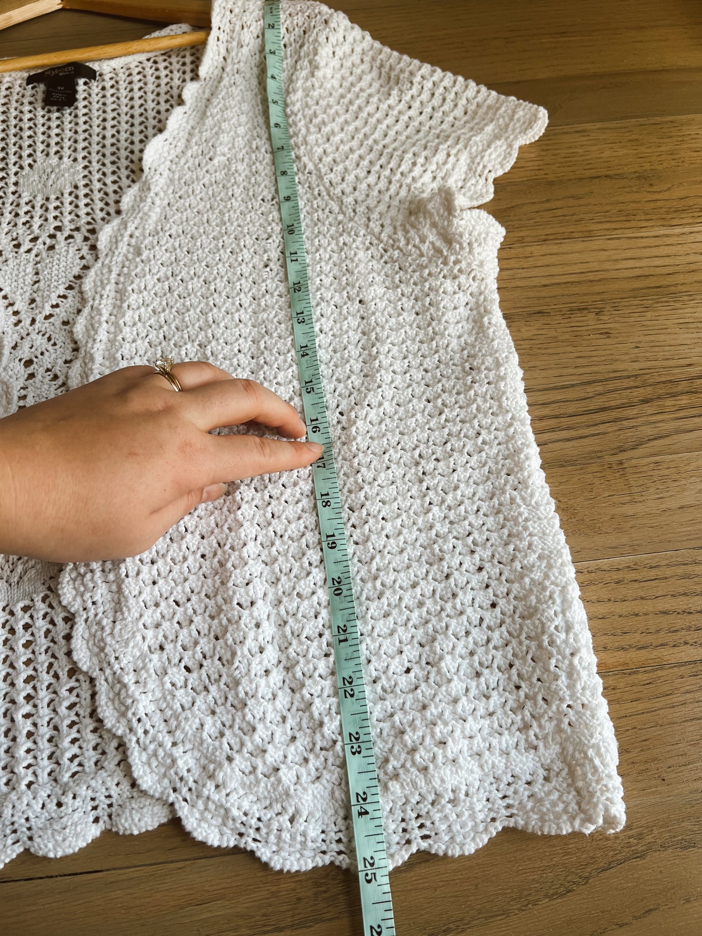 Cotton Crochet Cardigan (2x/3x)
