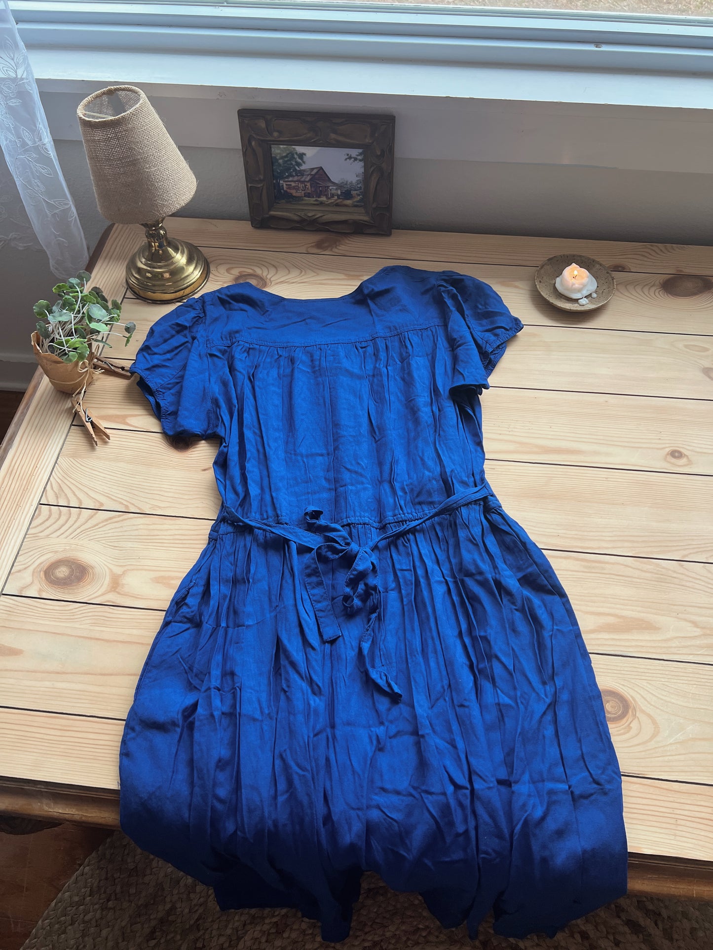 Vtg Floral Dress (L/XL)