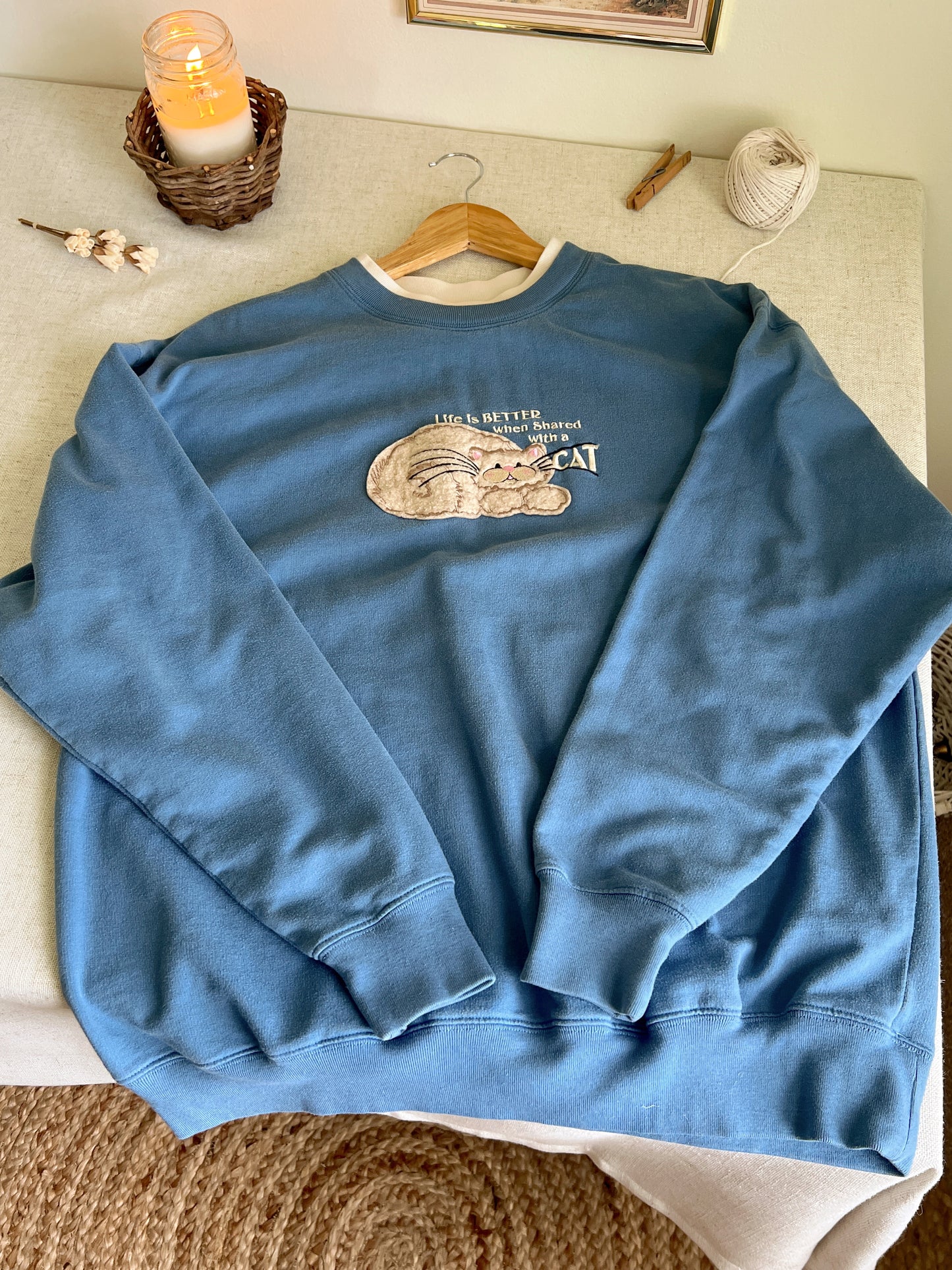 Vintage Cat Crewneck (L)