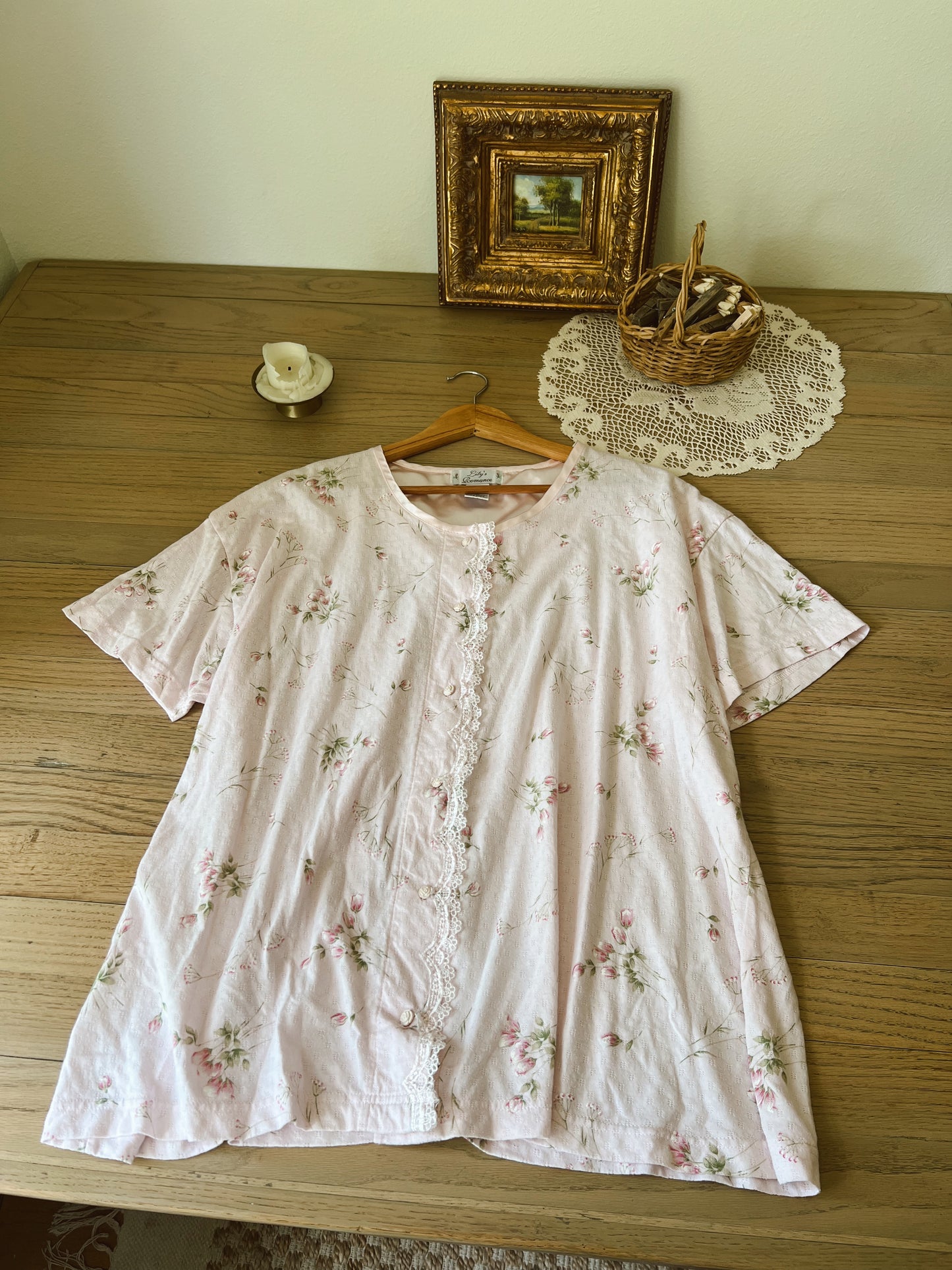 Vintage Floral Blouse (XL)