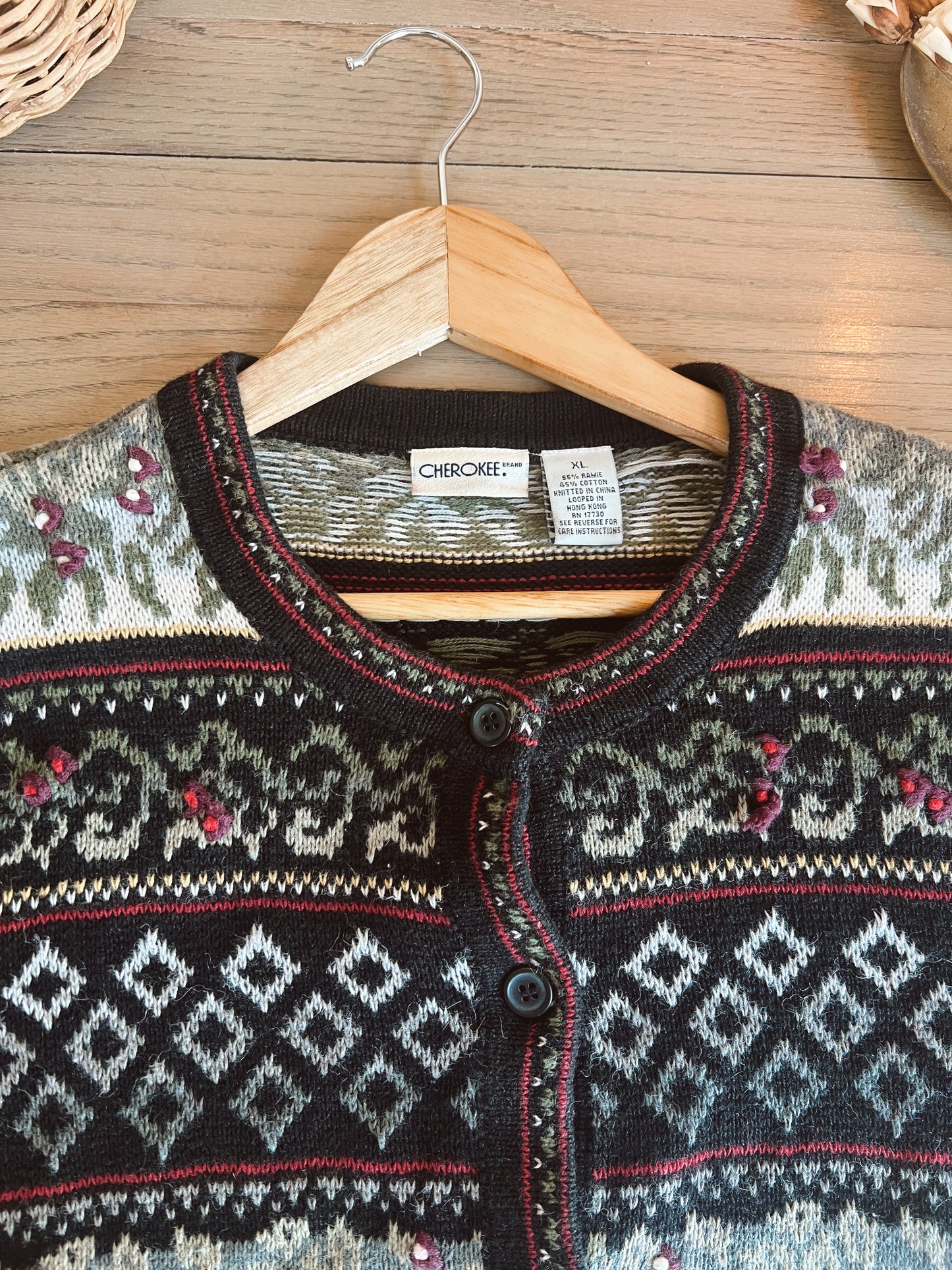 Vintage Knit Cardigan (XL)