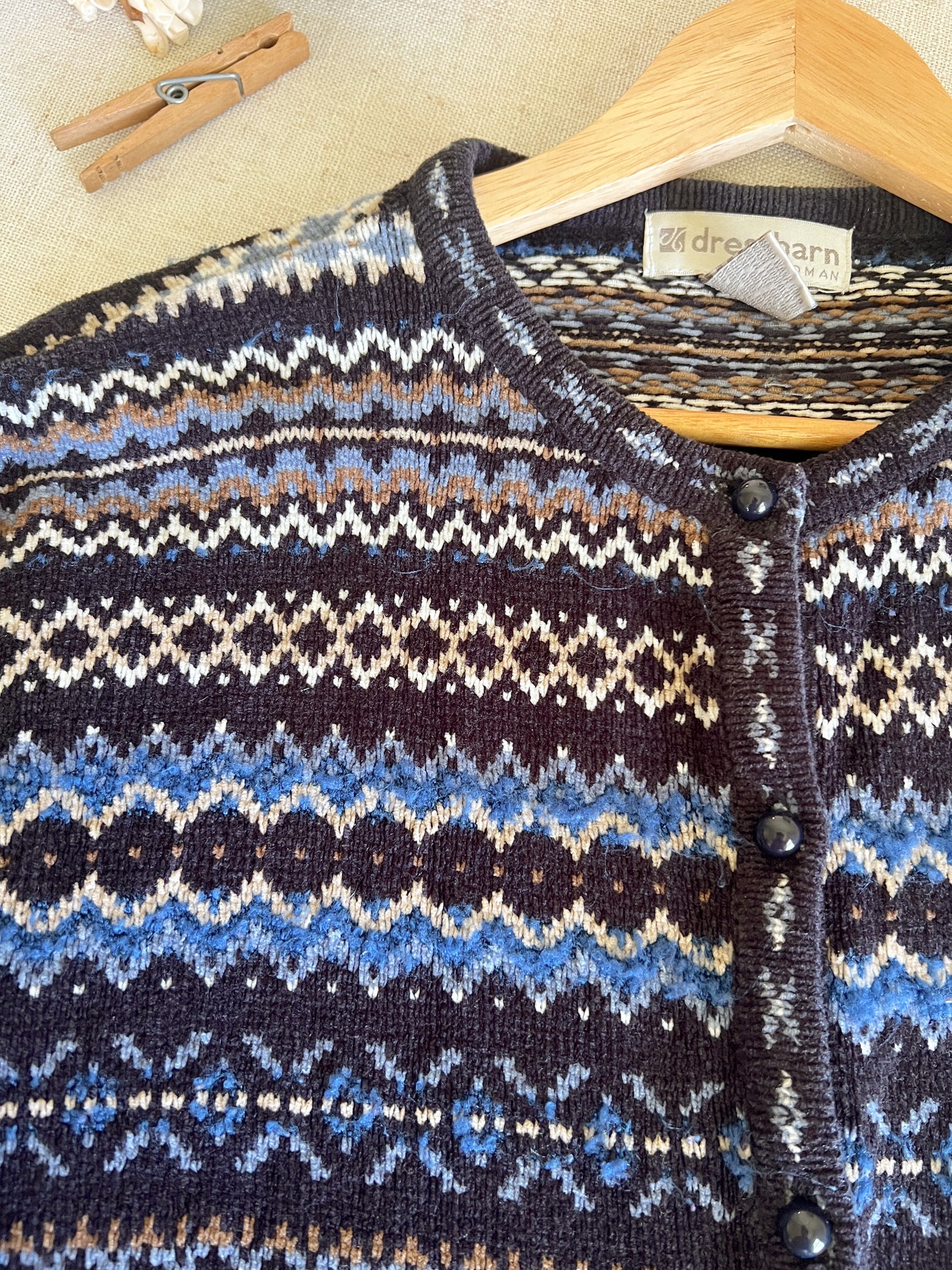 Blue Button Up Sweater (2X)