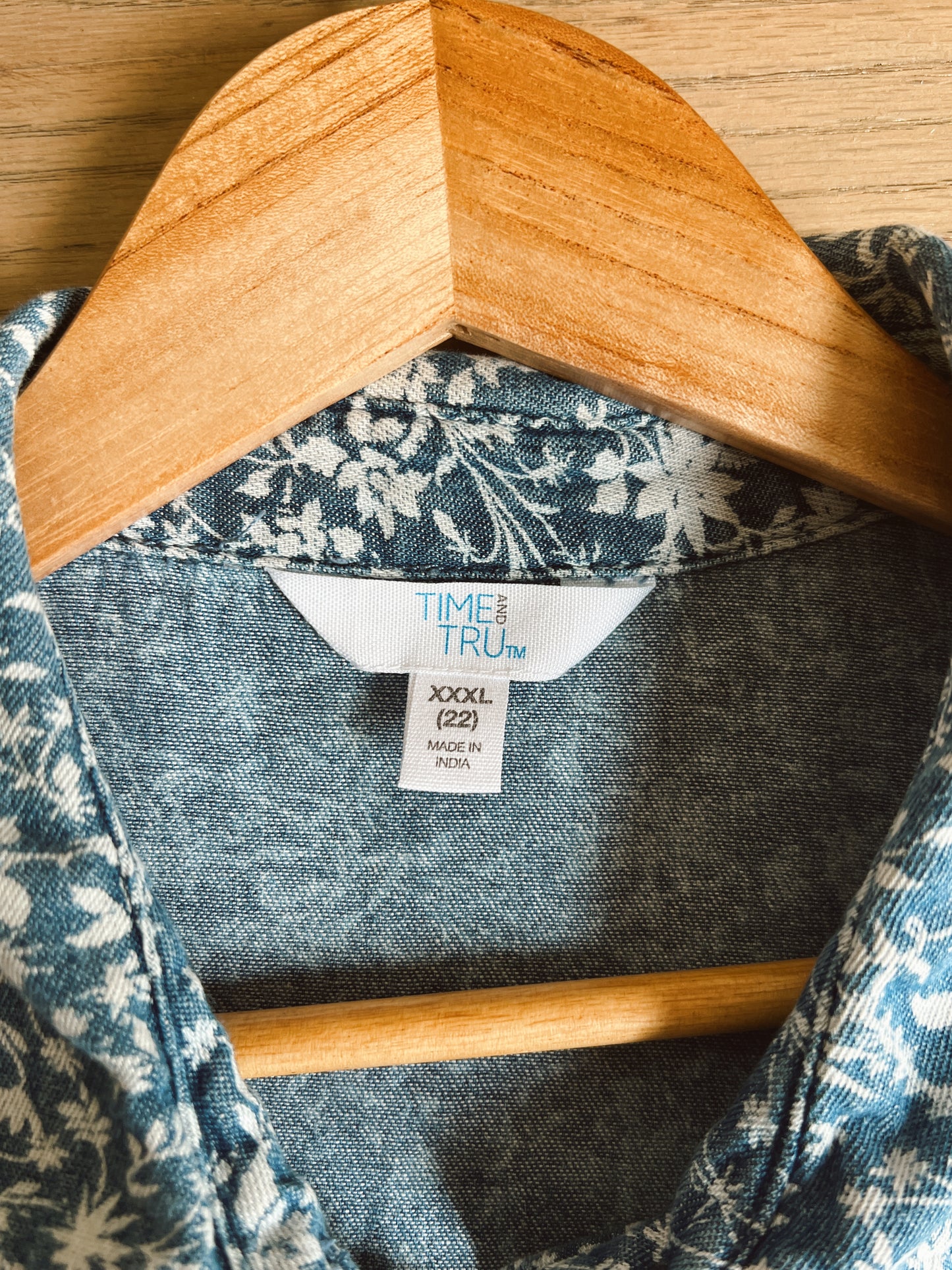 Floral Denim Dress (3XL)
