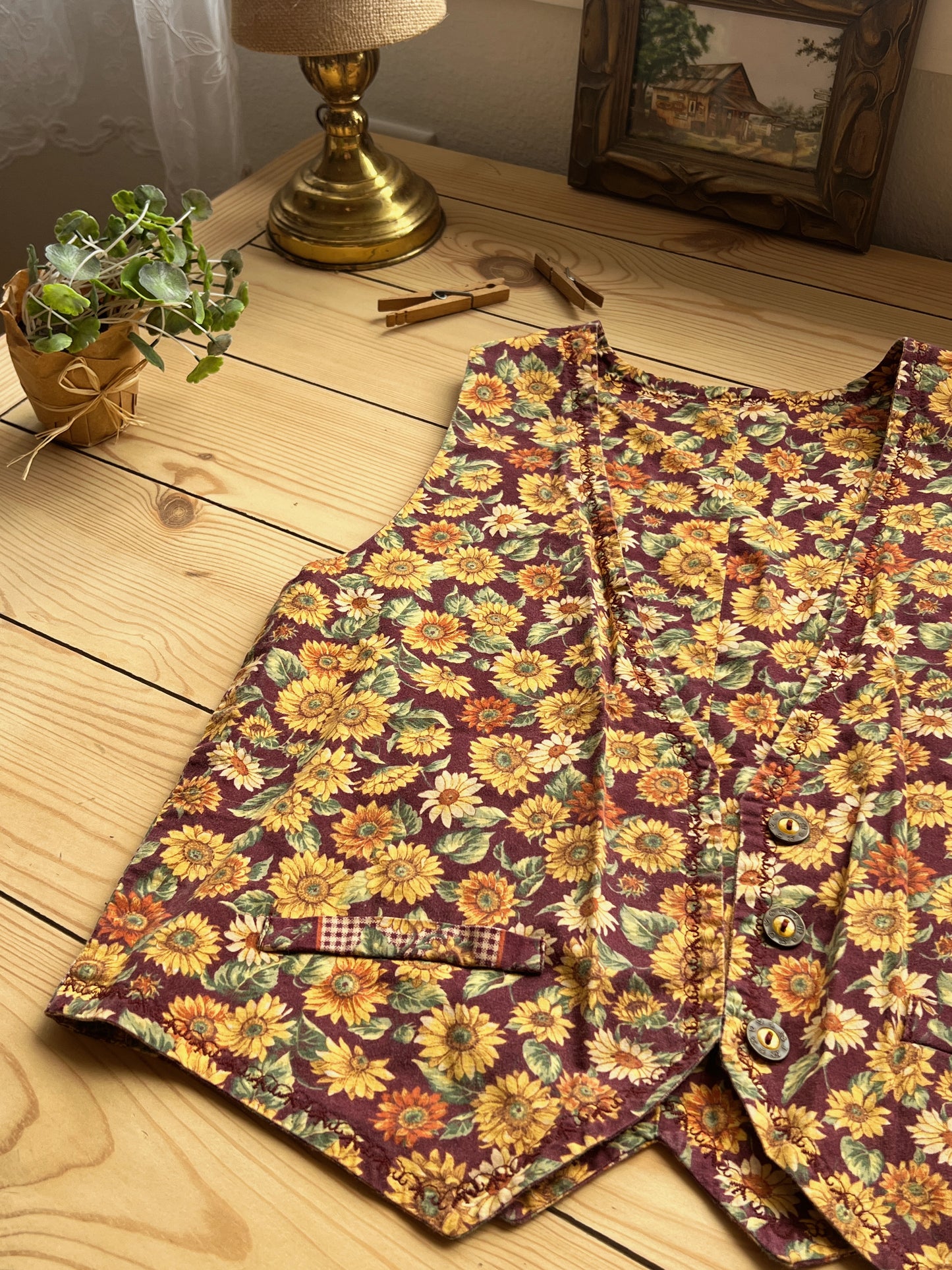 Reversible Sunflower Vest (S/M)