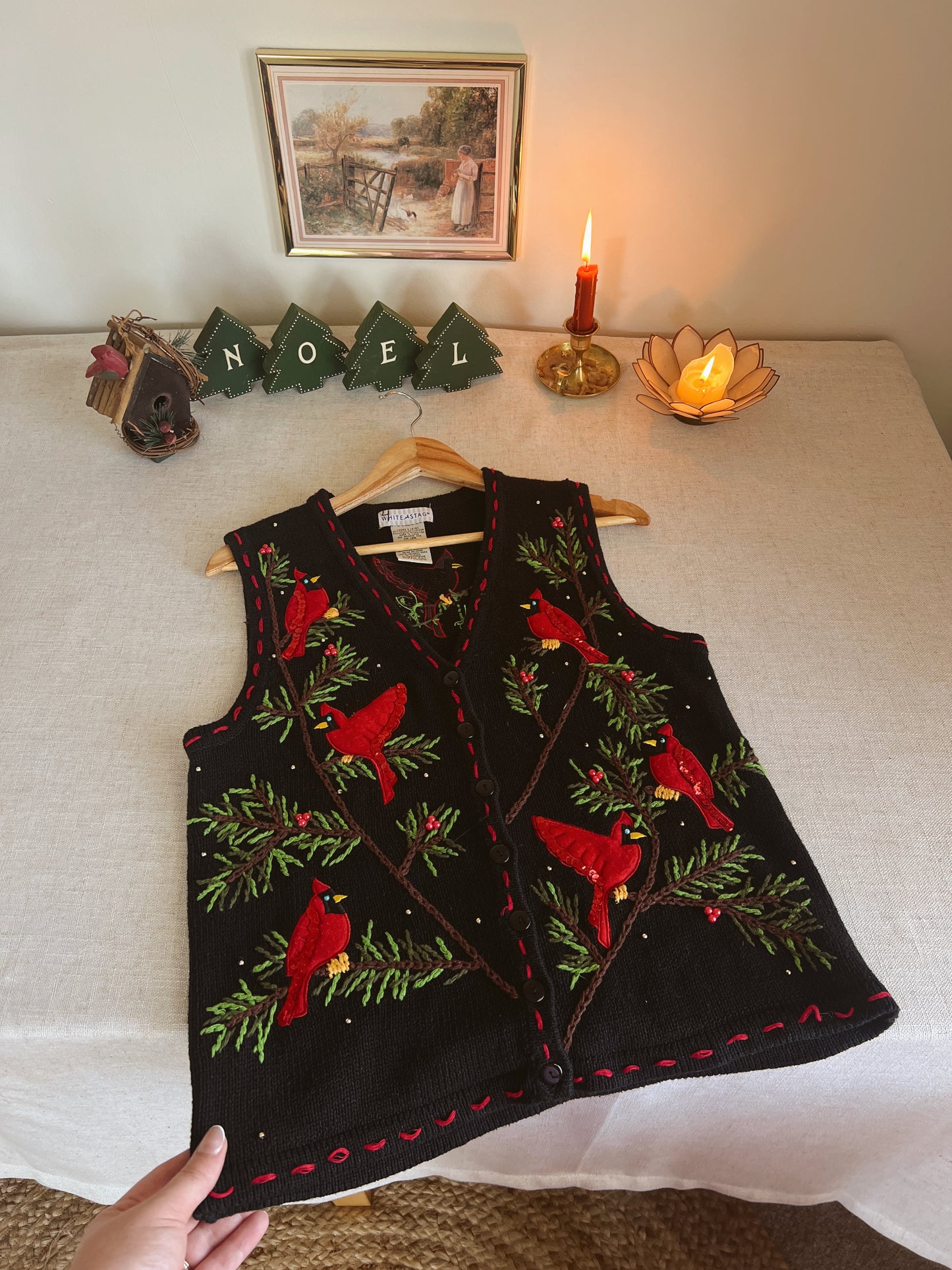 Vtg Christmas Vest (M)