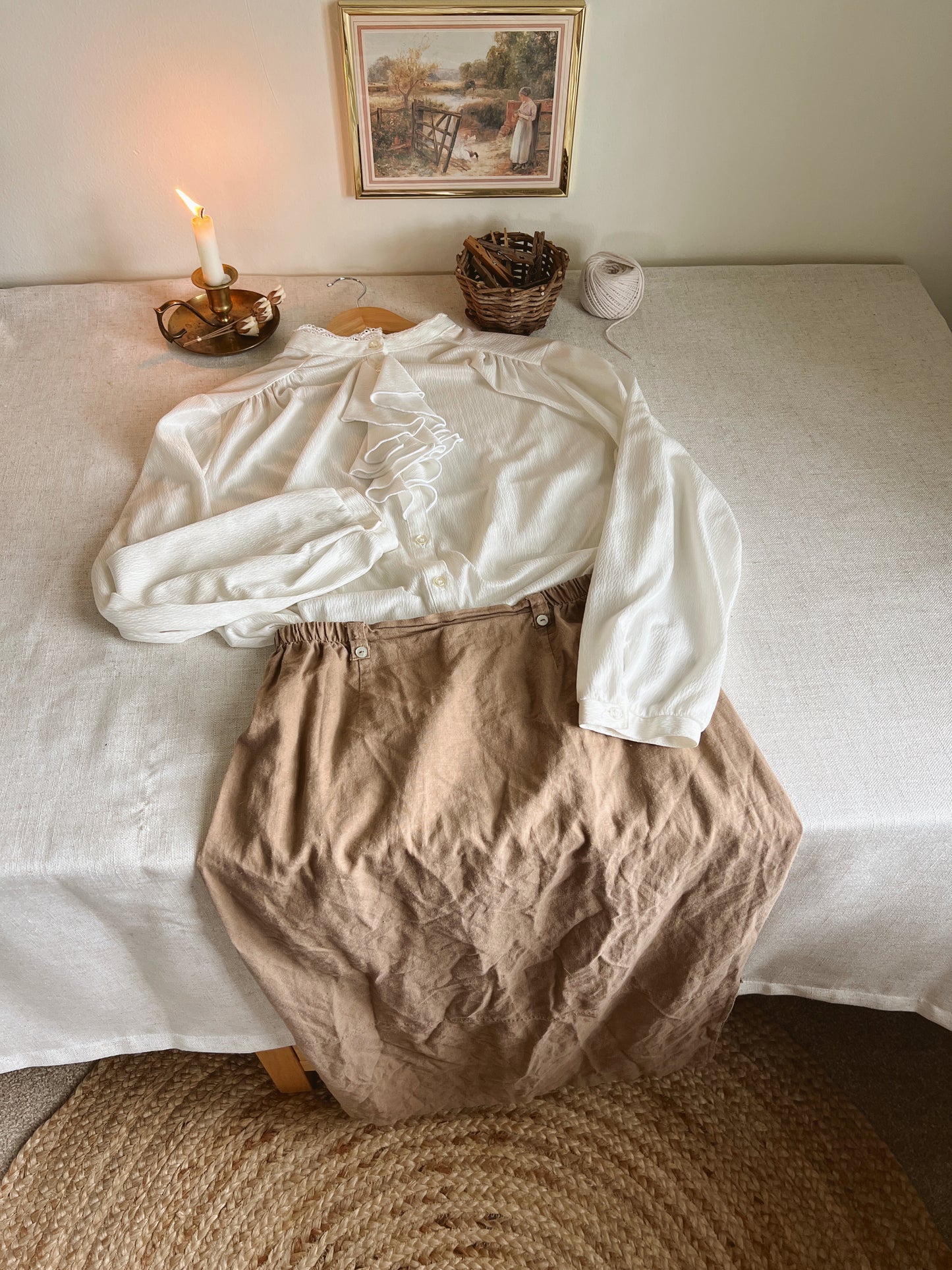 Vintage Linen Skirt (M)