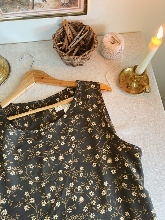 Vintage Floral Dress (L)