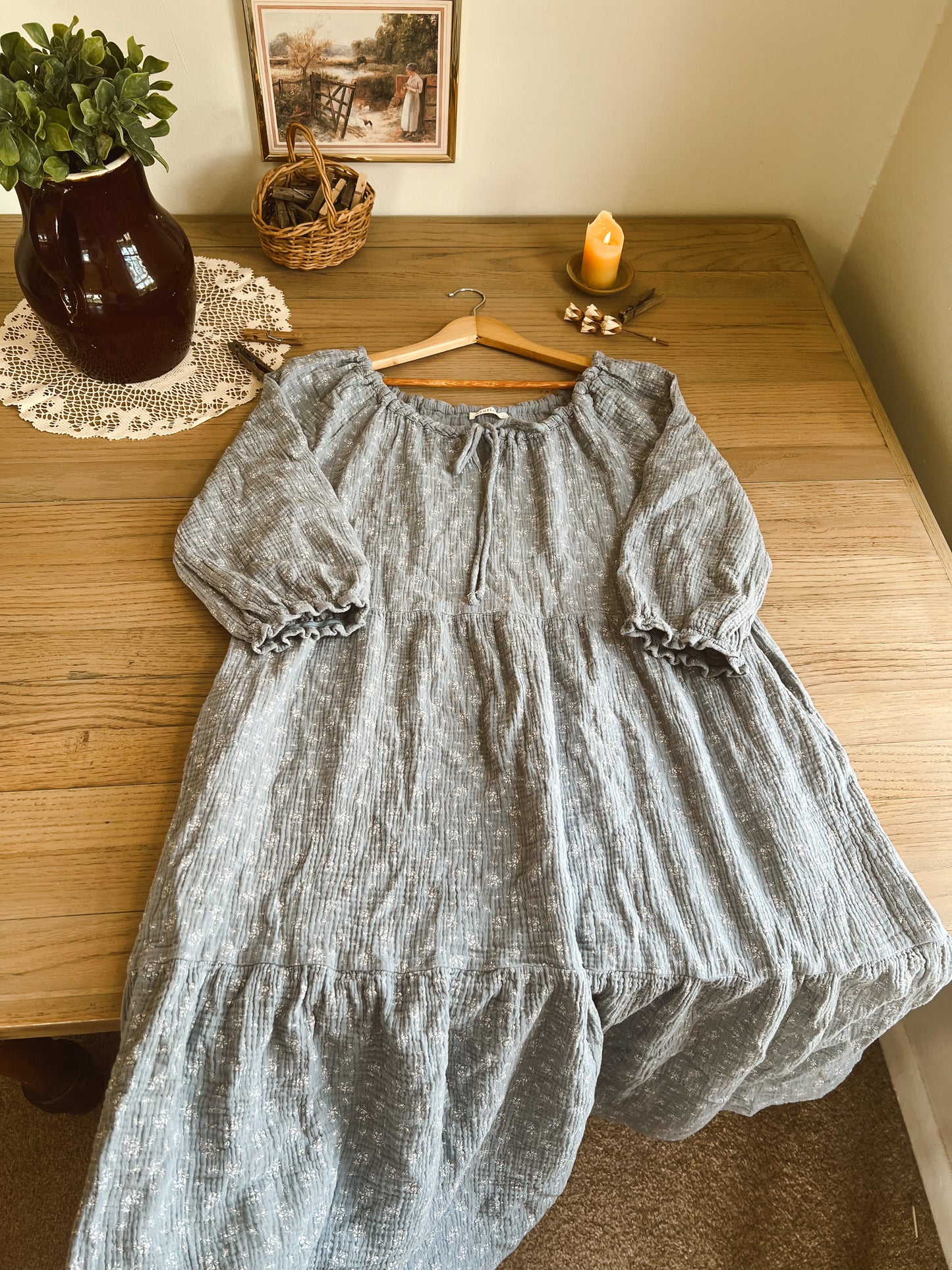 Dusty Blue Neuflora Dress (XL)