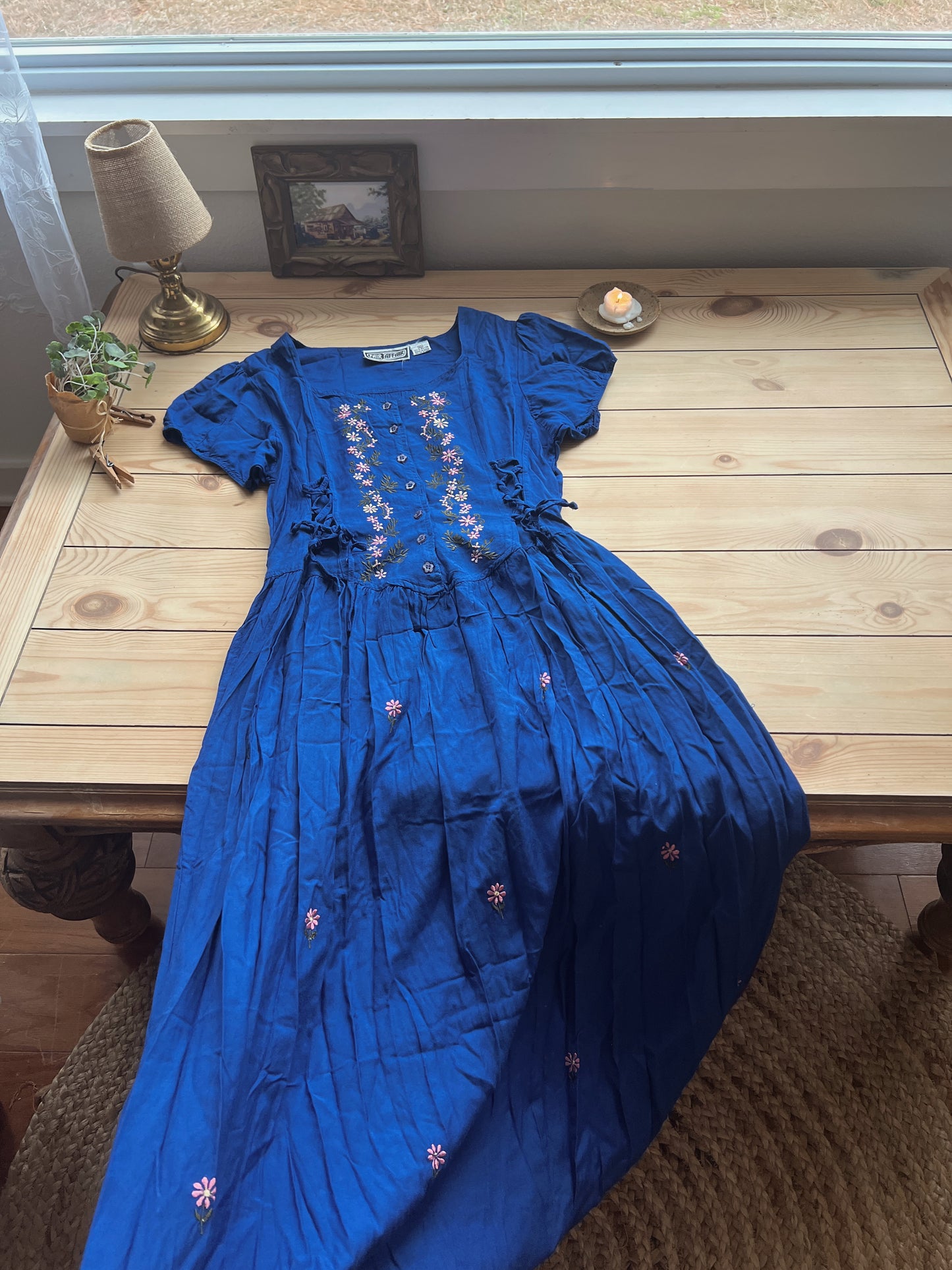 Vtg Floral Dress (L/XL)