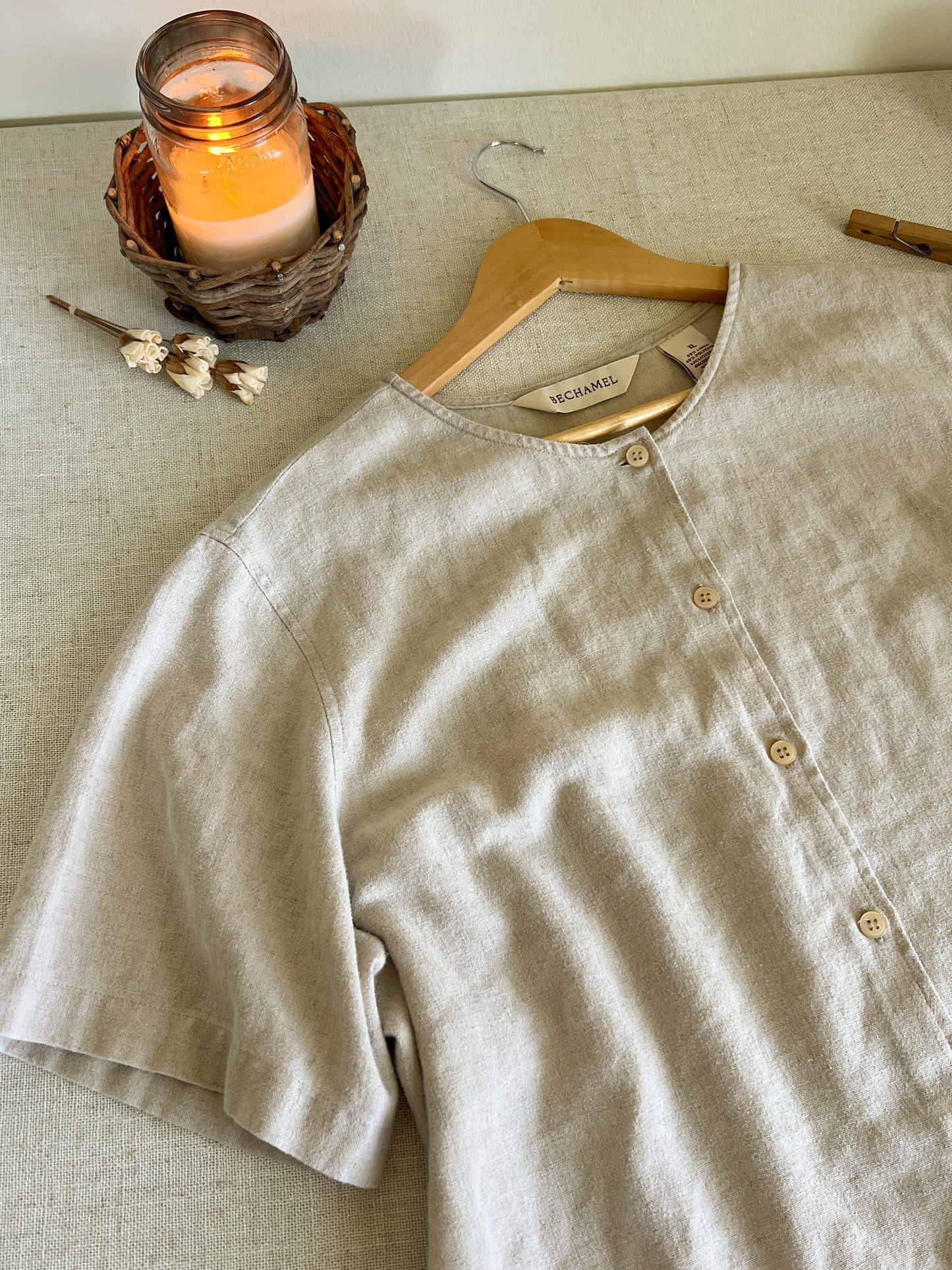 Linen Blend Blouse (XL)