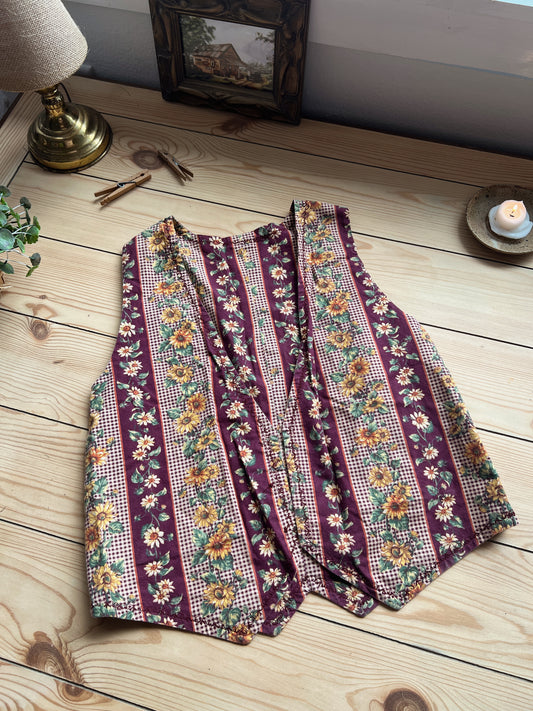 Reversible Sunflower Vest (S/M)